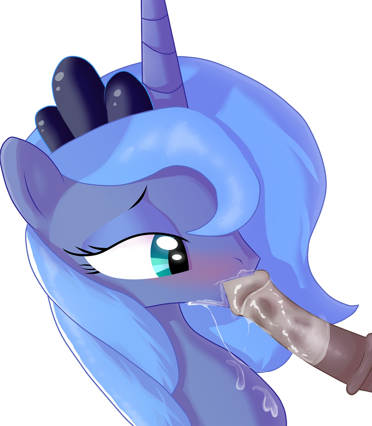 2014 animal_genitalia animal_penis bodily_fluids cum cum_in_mouth cum_inside disembodied_penis duo e621 equid equine equine_genitalia equine_penis erection fellatio female female_focus female_penetrated friendship_is_magic genital_fluids genitals hasbro hi_res horn kernhd male male/female male_penetrating male_penetrating_female mammal my_little_pony mythological_creature mythological_equine mythology oral oral_penetration penetration penile penis princess_luna_(mlp) sex simple_background solo_focus unicorn white_background