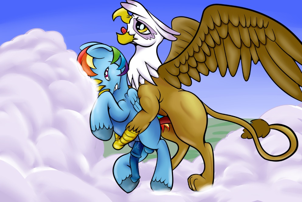 2012 anal anal_penetration avian beak blue_body blue_fur brown_body brown_fur cloud crossgender duo e621 equid equine erection feathered_wings feathers feral feral_on_feral flaccid friendship_is_magic ftm_crossgender fur genitals gilda_(mlp) gryphon hair hasbro interspecies male male/male male_penetrated male_penetrating male_penetrating_male mammal multicolored_hair my_little_pony mythological_avian mythological_creature mythological_equine mythology on_cloud outside pegasus penetration penis purple_eyes ragingsemi rainbow_dash_(mlp) rainbow_hair sex sky tail wings yellow_eyes
