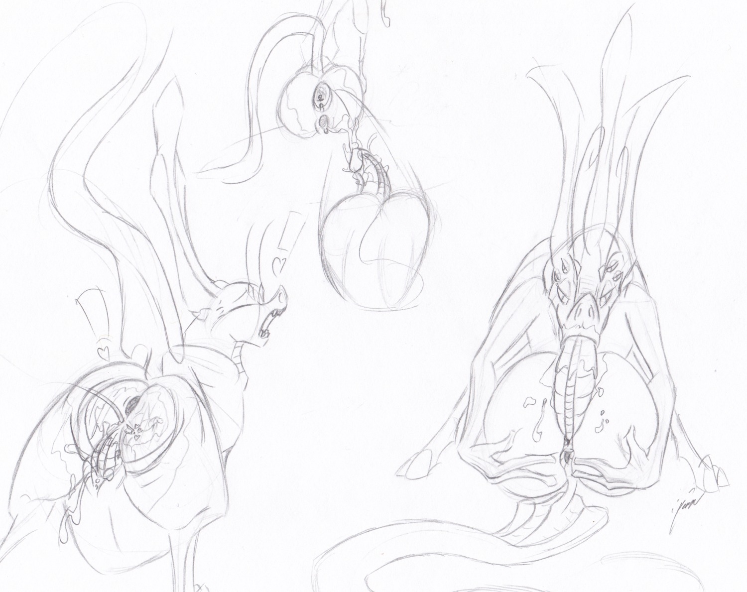 2013 anal anal_penetration anal_vore anthro anus big_butt bodily_fluids butt cum cum_inside deep_penetration duo e621 erection exclamation_point female forced from_behind_position genital_fluids genitals graphite_(artwork) heart_font heart_symbol hi_res horn huge_butt magnificent-arsehole male male/female male_penetrating nude open_mouth oral oral_penetration orgasm penetration penis presenting presenting_hindquarters qu'eii raised_tail scalie sex simple_background sketch solo_focus tail tentacles traditional_media_(artwork) vaginal vaginal_penetration vore white_background
