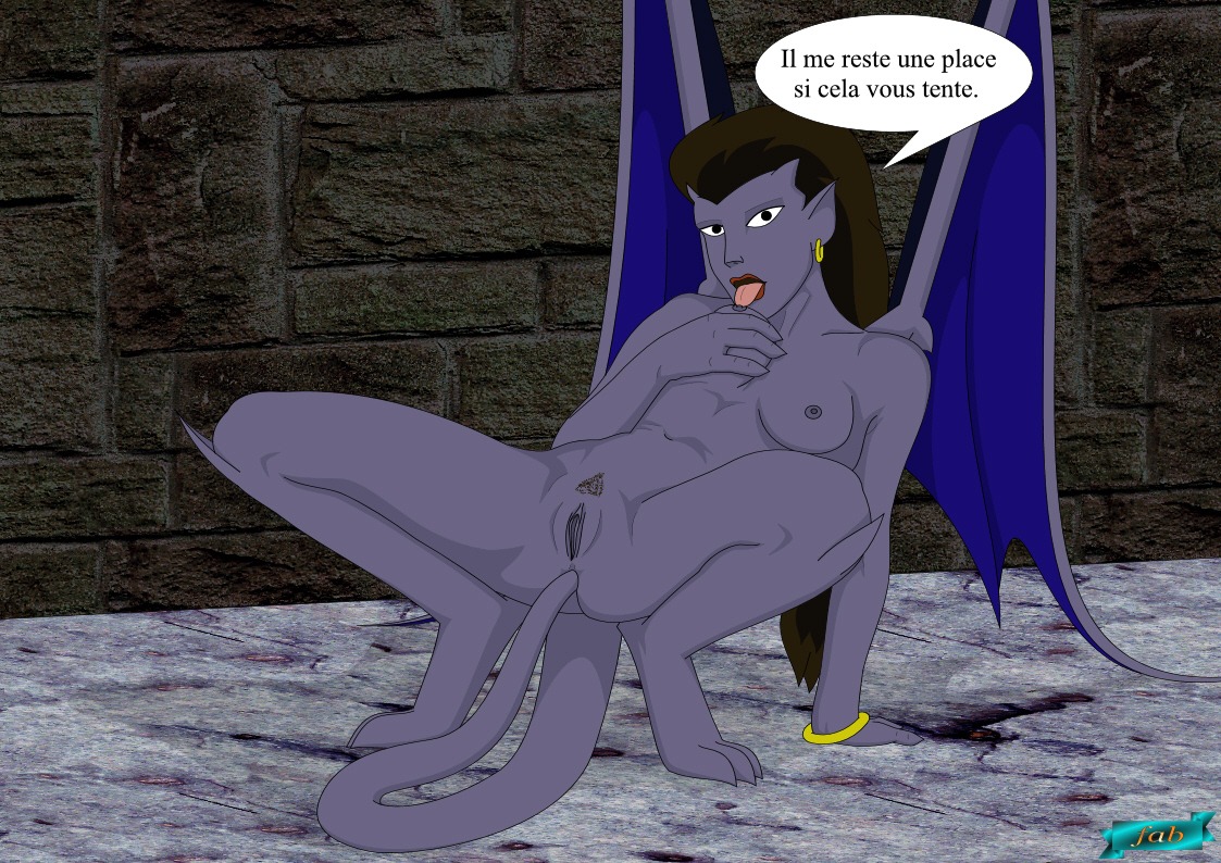 angela_(gargoyles) disney fab3716 female french_text gargoyles nipples pussy rule34 tagme