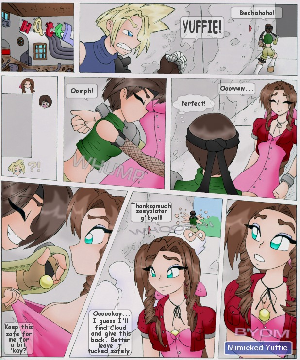 aerith_gainsborough blush breasts cloud_strife color comic female final_fantasy final_fantasy_vii human male nipples rule34 smooth_skin tendrak tifa_lockhart yuffie_kisaragi