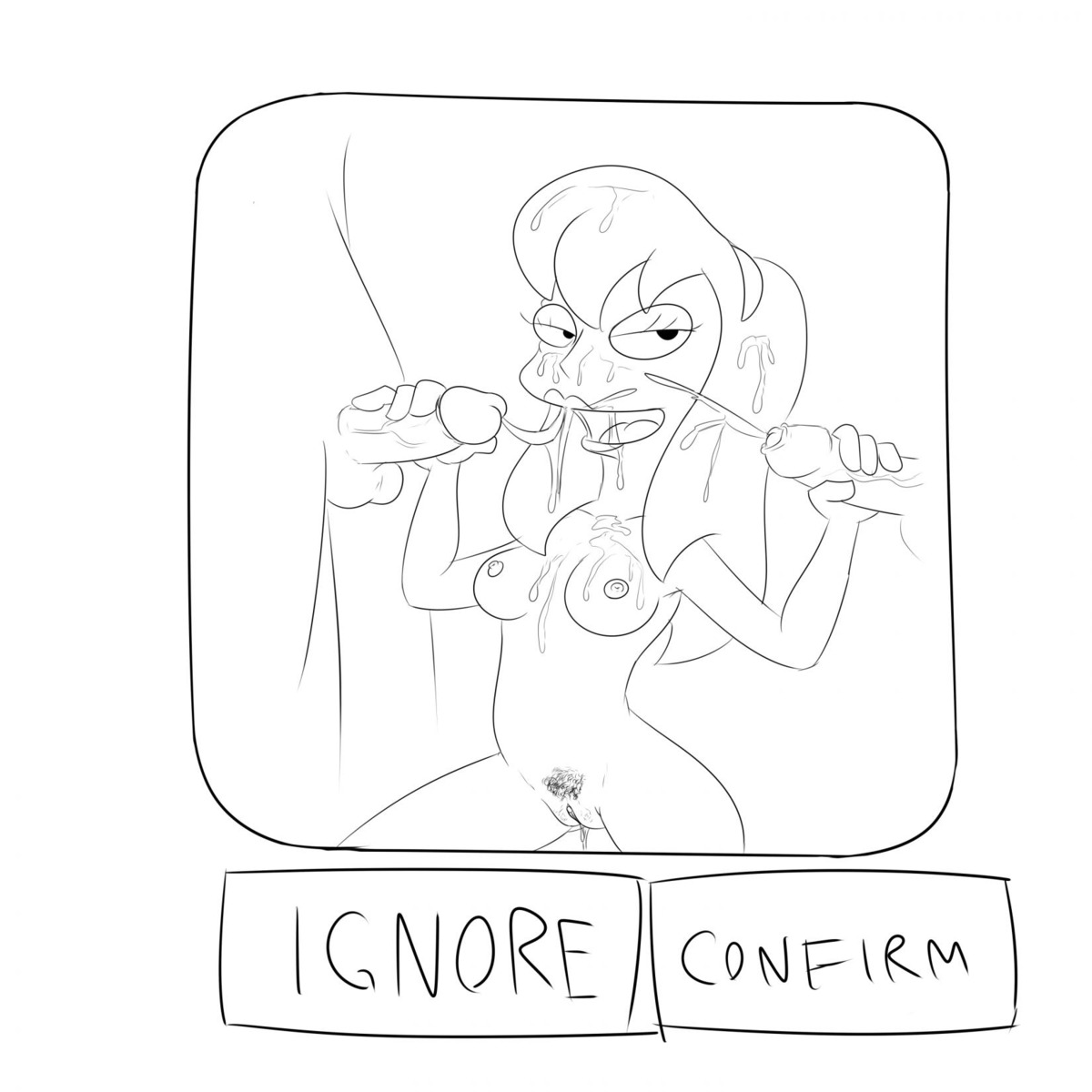 20th_century_studios accurate_art_style allison_taylor artist_request balls breasts cum female hair handjob human male monochrome multiple_males nude partial_male penis pussy rule34 straight tagme testicles the_simpsons vulva