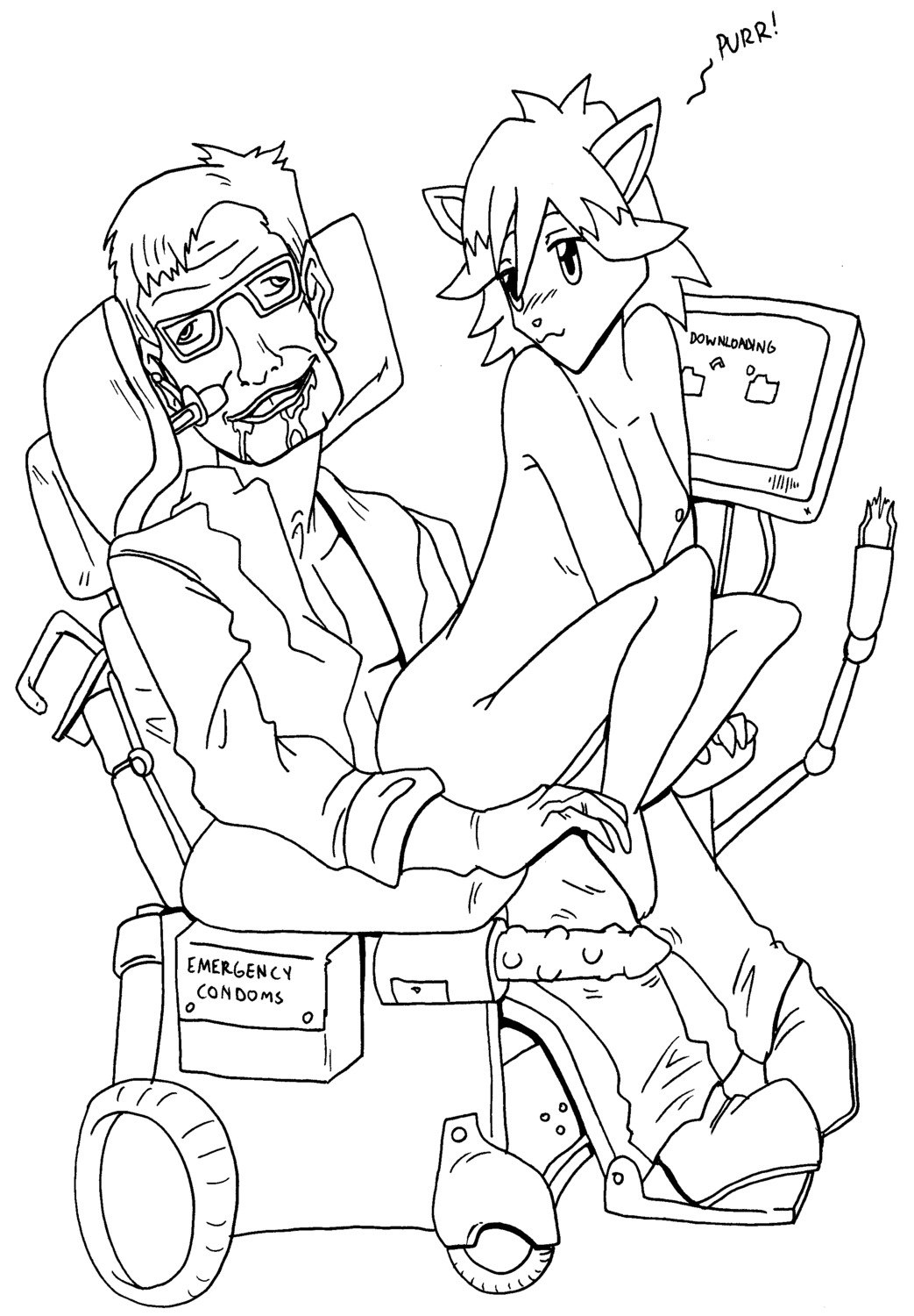 bomberman bomberman_jetters female misty_(bomberman) pointy_chin rule34 stephen_hawking tagme
