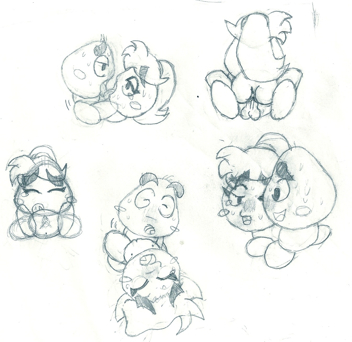 female goomba goombario goombella male mario_(series) nintendo paper_mario rule34 sex straight_hair