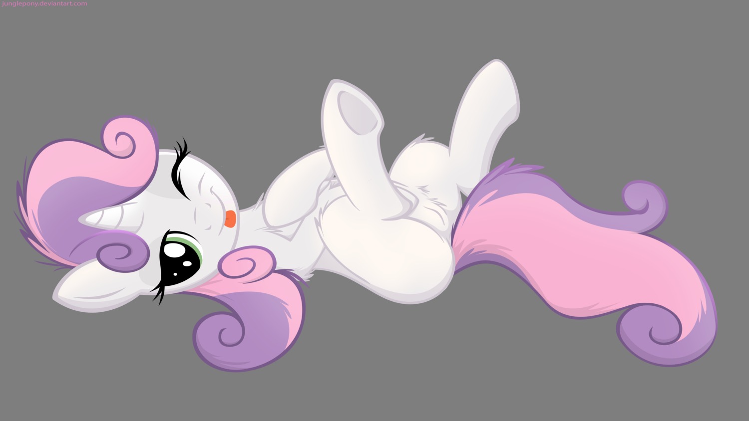 16:9 absurd_res alpha_channel chest_tuft e621 equid equine female feral friendship_is_magic fur genitals hasbro hi_res horn junglepony mammal my_little_pony mythological_creature mythological_equine mythology one_eye_closed quadruped simple_background solo sweetie_belle_(mlp) tail tongue tongue_out transparent_background tuft unicorn vulva widescreen wink young young_feral
