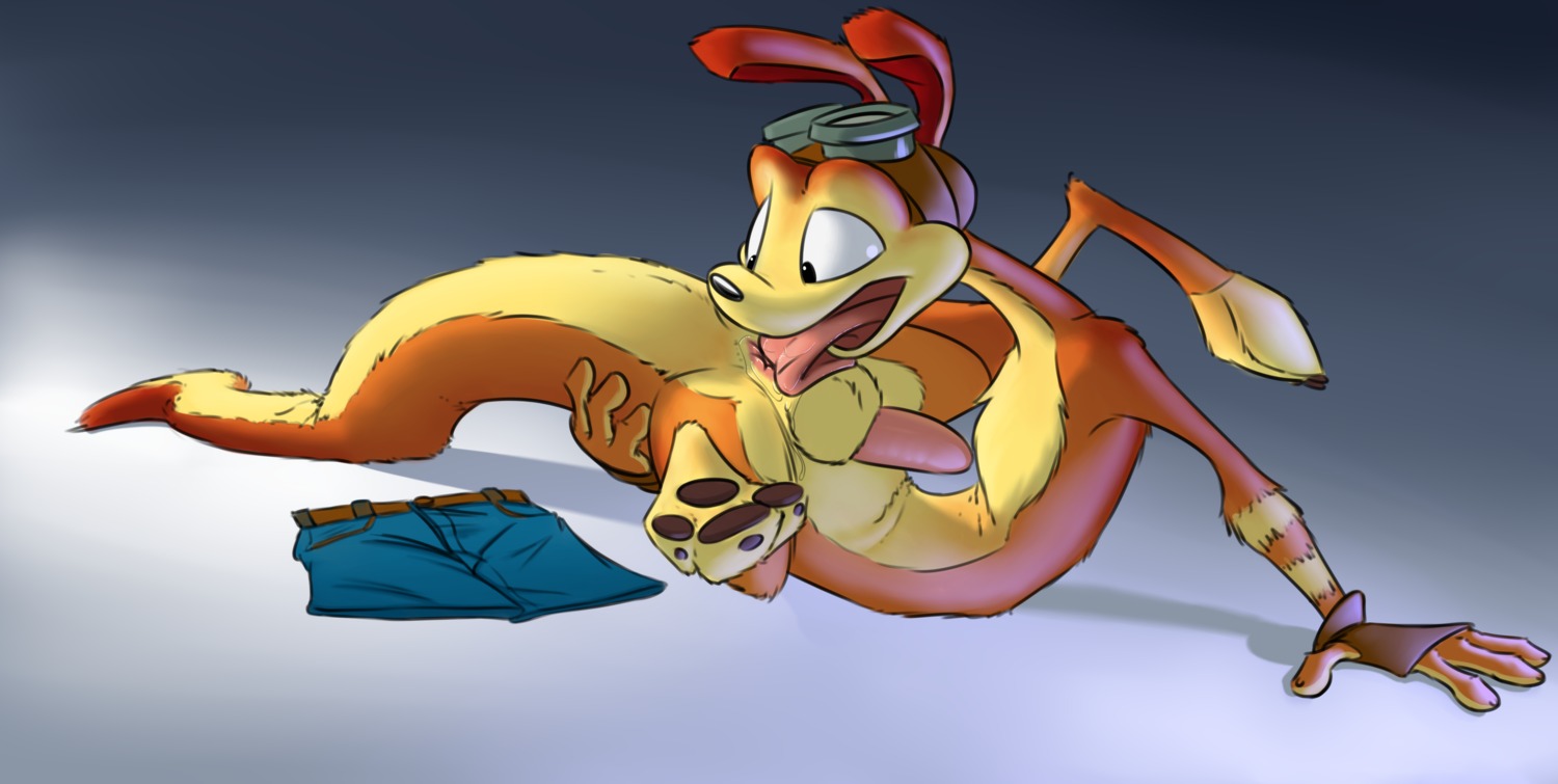 2014 absurd_res anal anal_masturbation anthro anus autorimming backsack balls barefoot biped bottomwear butt clothing daxter e621 erection eyewear feet fur genitals gloves goggles handwear hi_res jak_and_daxter licking looking_down lying male mammal masturbation mustelid naughty_dog nude on_back on_ground open_mouth oral oral_masturbation ottsel pawpads paws penis raised_leg shorts simple_background solo sony_corporation sony_interactive_entertainment tailbutt tongue tongue_out weaselgrease xyanth