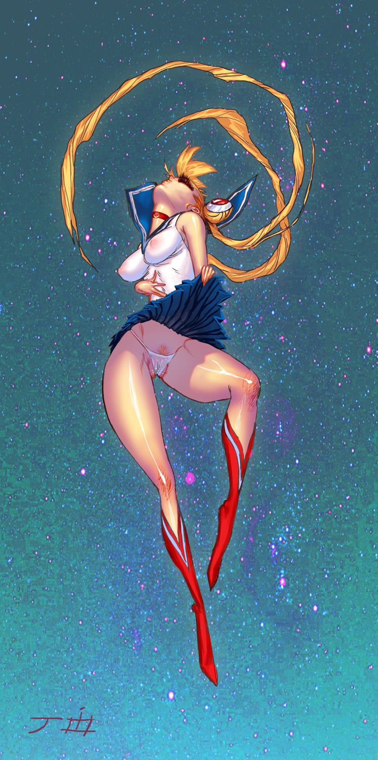 1girls bishoujo_senshi_sailor_moon blonde_hair breasts choker clothing female flashing flashing_pussy joixxx large_breasts panties pubic_hair pussy rule34 sailor_moon skirt skirt_lift tagme usagi_tsukino vagina