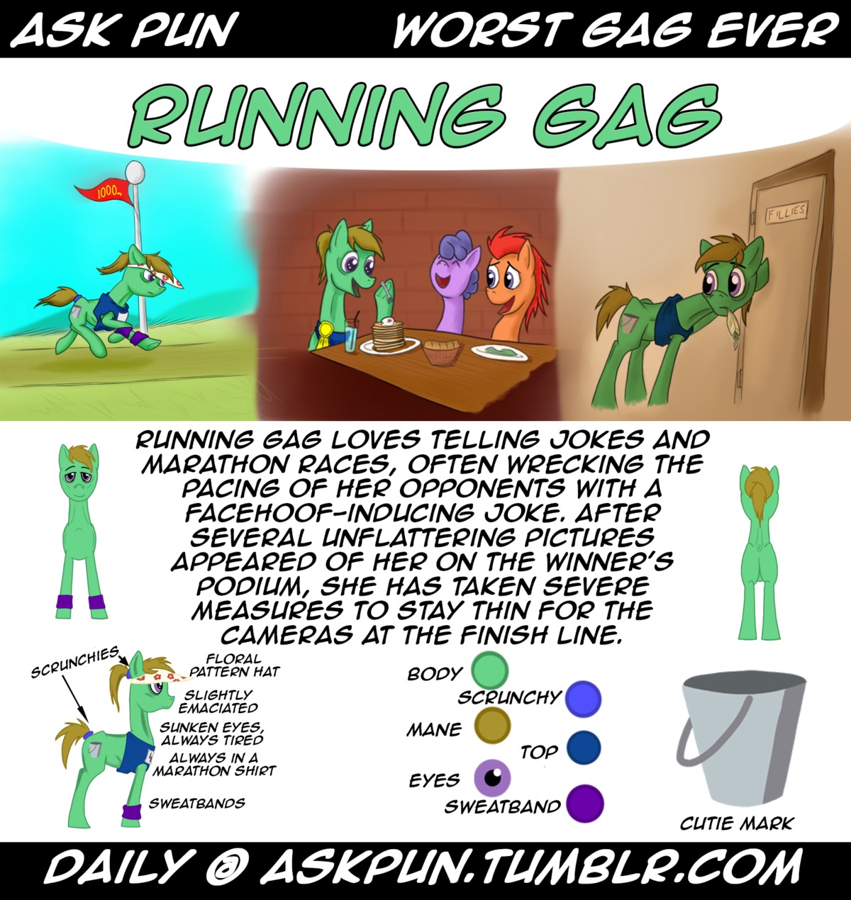 ask_pun bucket bulimia color_swatch comic container e621 earth_pony eating_disorder emaciated english_text equid equine fan_character female group hasbro hi_res horse ill male mammal model_sheet my_little_pony pony side_view skinny solo text tired tumblr turnaround unknown_artist url