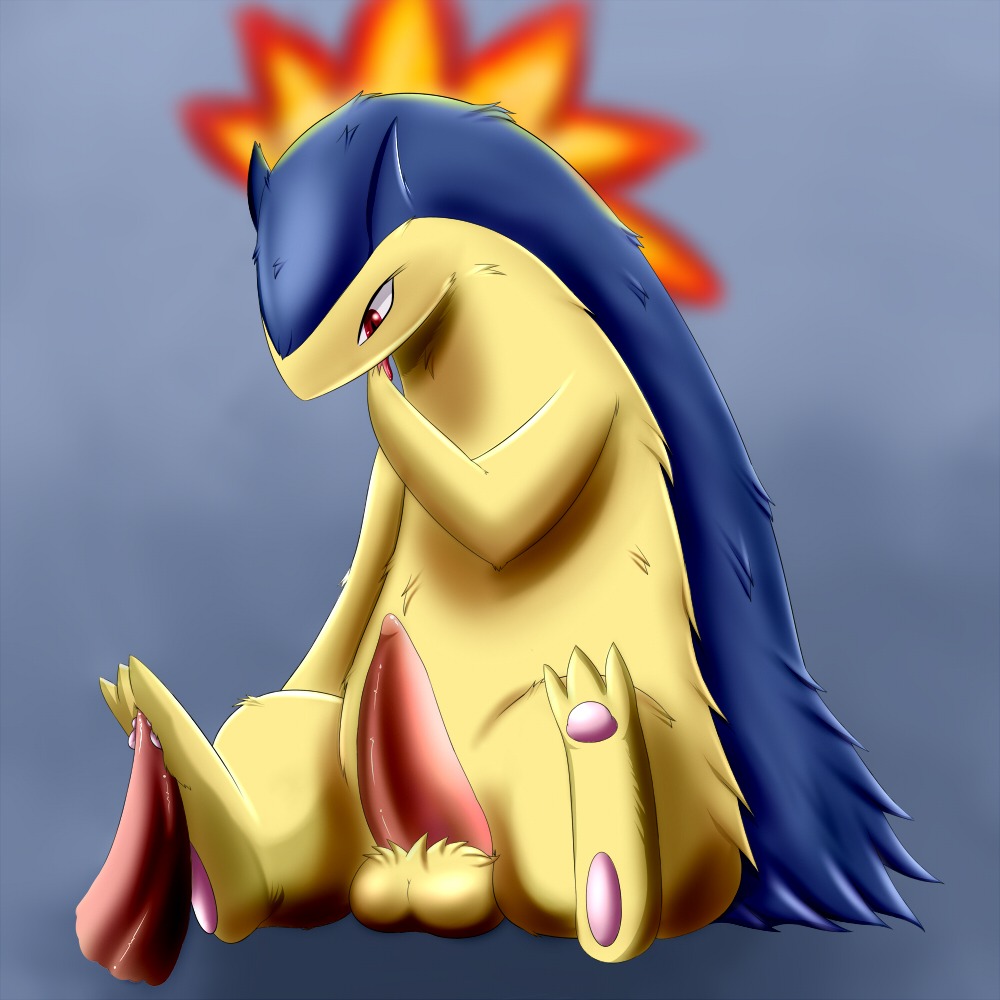 color feet footjob fur furry furry_only interspecies male male_only multiple_males nintendo pokemon pokemon_(species) rule34 typhlosion yaoi