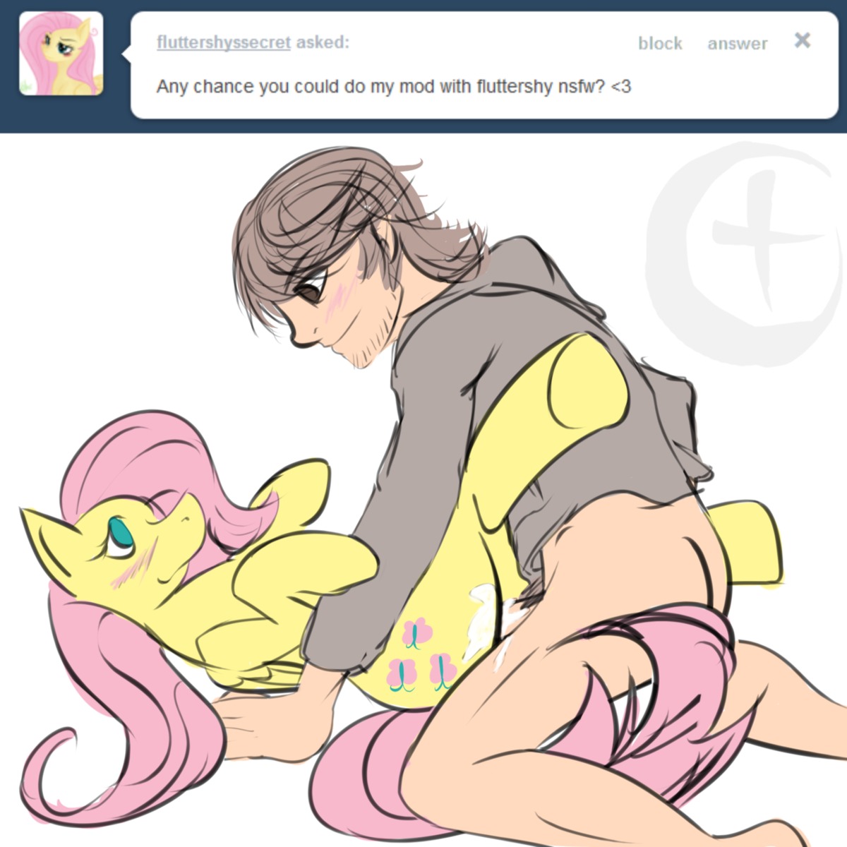 argoth female fluttershy_(mlp) friendship_is_magic my_little_pony rule34 smooth_skin tagme