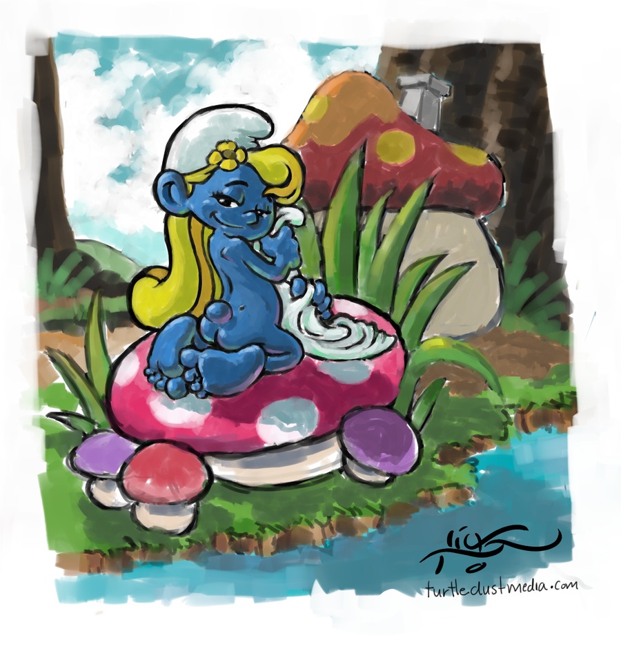blue_skin female hippybro rule34 smurfette tagme the_smurfs