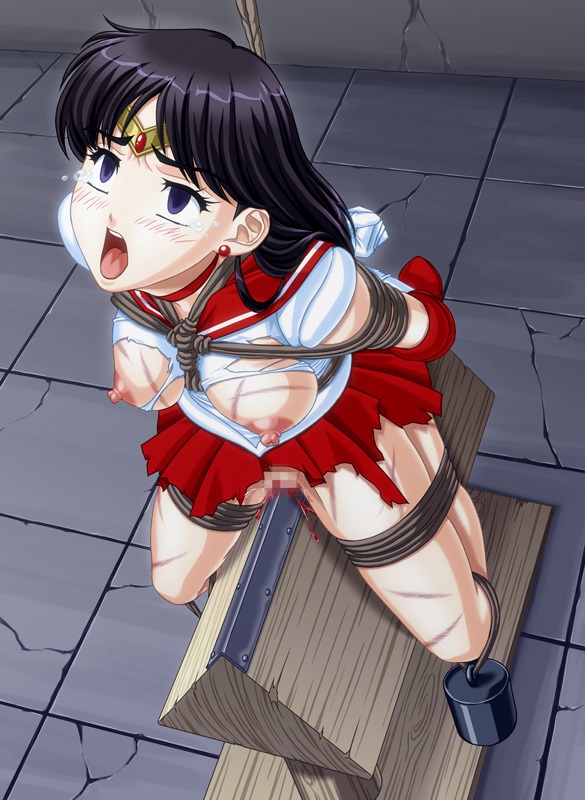 apple_pie_(artist) bishoujo_senshi_sailor_moon bondage breasts censored clothing female rei_hino rule34 sailor_mars skirt small_breasts tagme torn_clothes