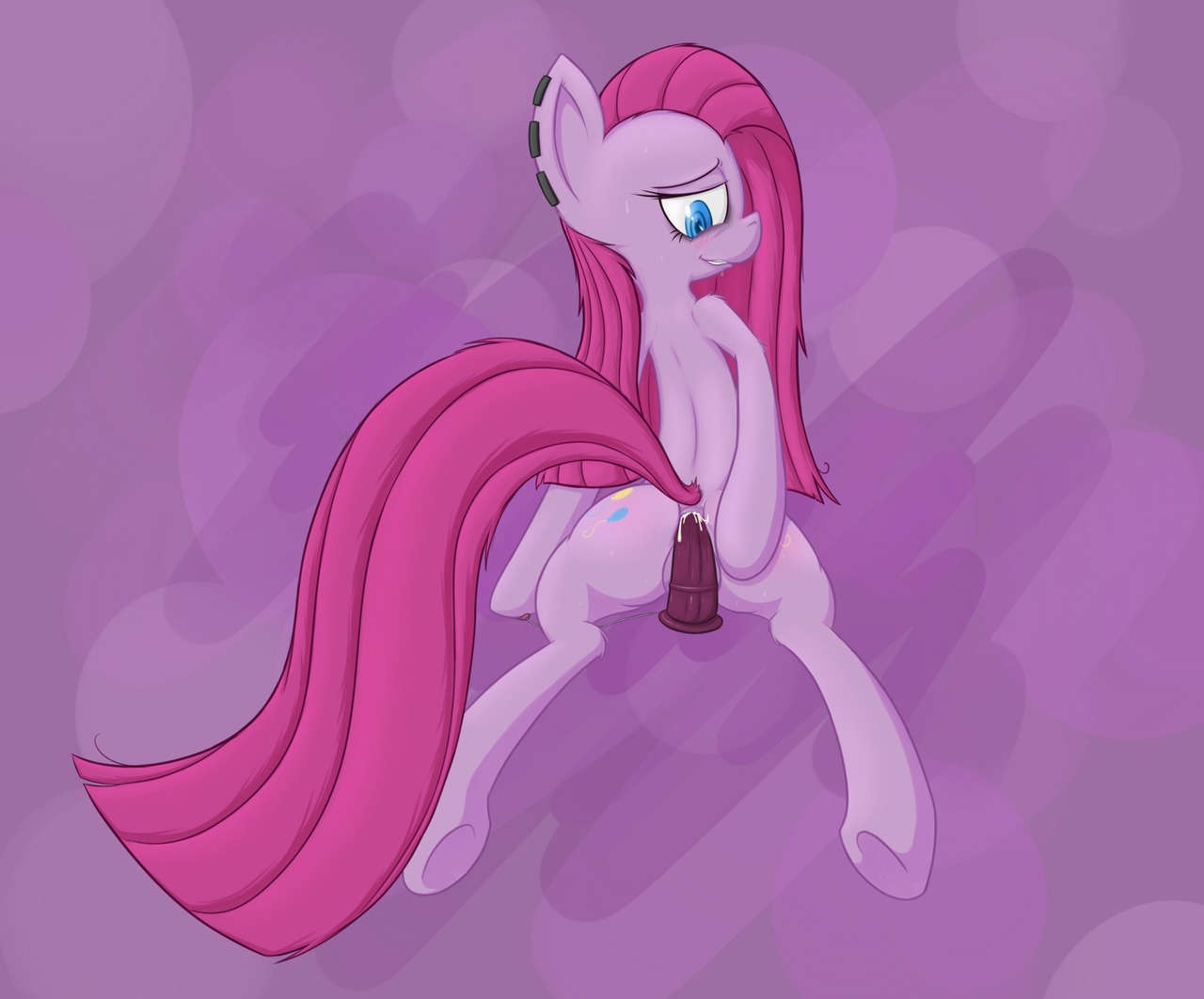 2012 anal anal_masturbation anal_penetration blue_eyes blush cutie_mark dildo dildo_sitting e621 earth_pony equid equine female feral friendship_is_magic hair hasbro horse long_hair looking_back mammal masturbation my_little_pony penetration pink_hair pinkamena_(mlp) pinkie_pie_(mlp) pony sex_toy solo tail toying_self w300