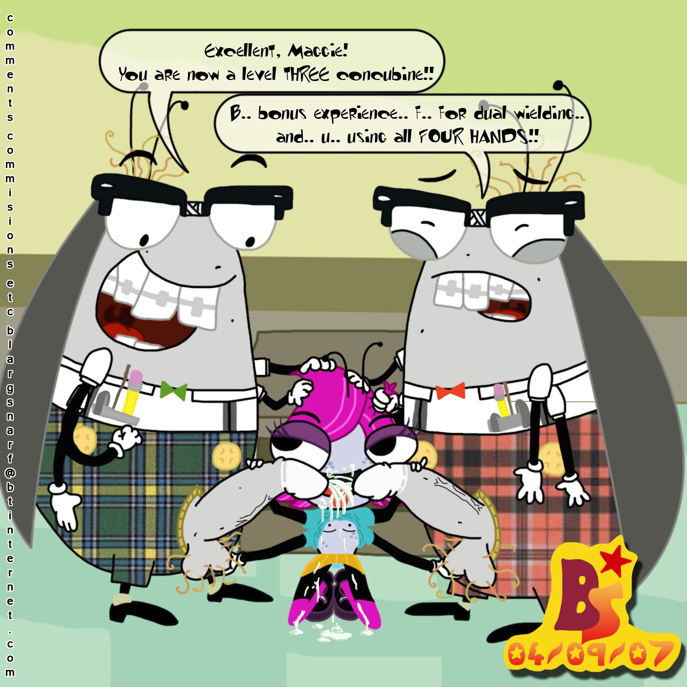 2007 anthro balls beetle blargsnarf cum_in_mouth disney eugene_(the_buzz_on_maggie) female fly handjob insect maggie_pesky male multiple_boys multiple_males penis rule34 straight tagme testicles the_buzz_on_maggie wendell_(the_buzz_on_maggie)
