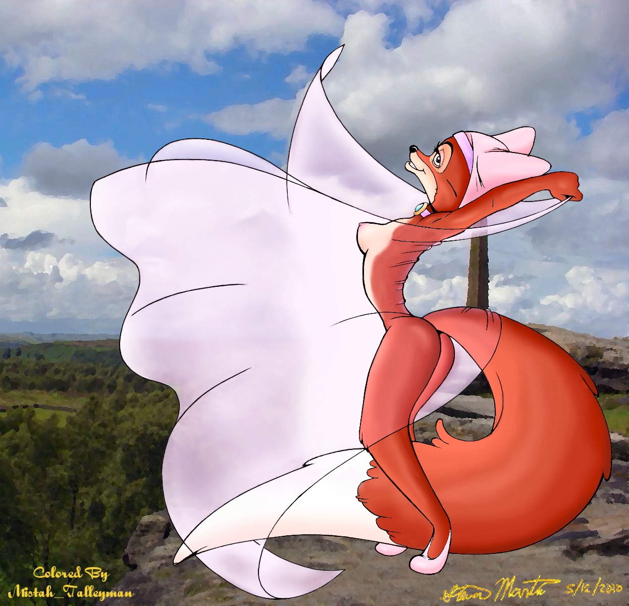 2010 anthro canine dated disney female female_only fox fur furry maid_marian mammal mistah_talleyman nipples photo_background robin_hood_(character) robin_hood_(disney) rule34 solo steve_martin year