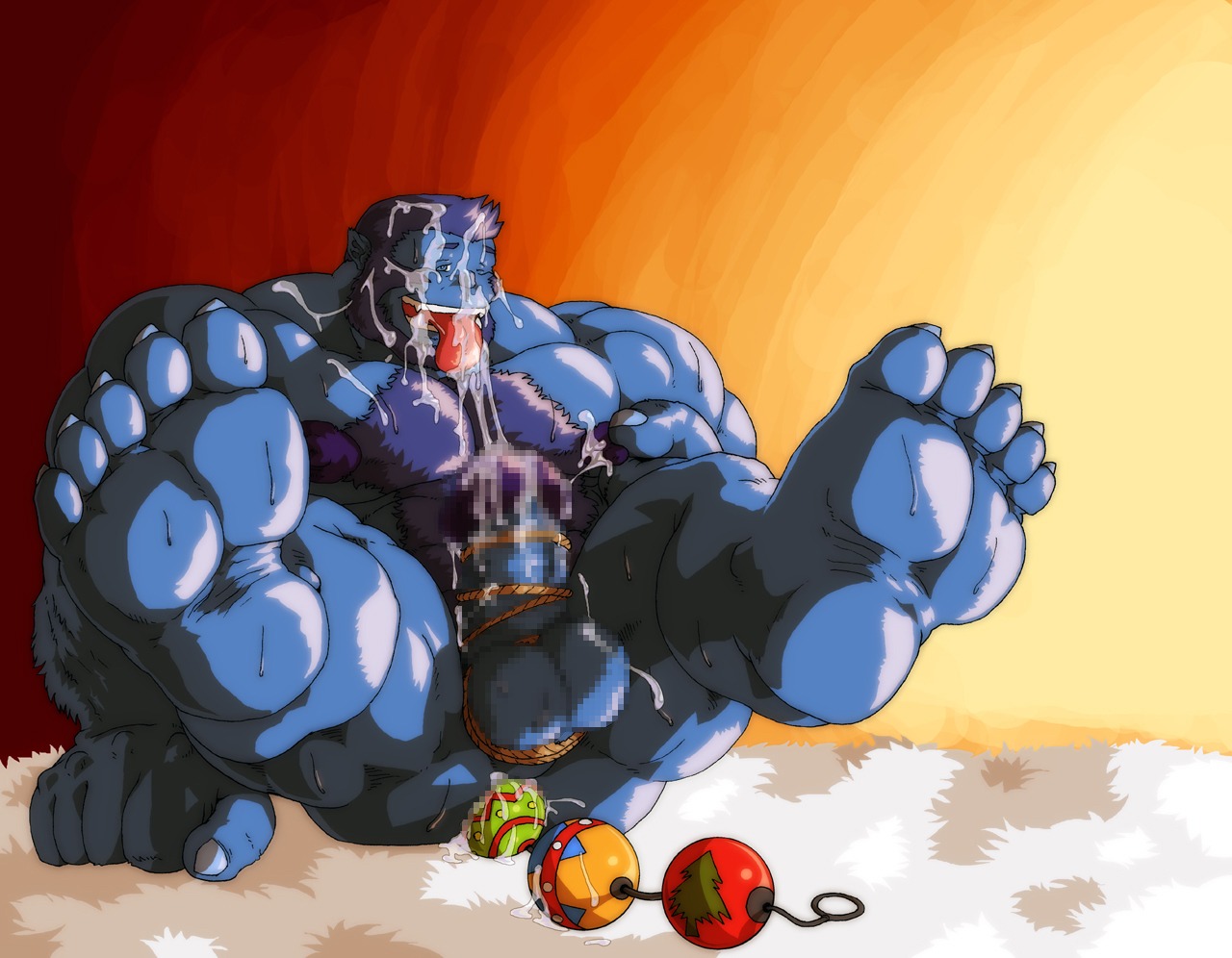 anthro beast_(x-men) boner censored erection furry grisser hank_mccoy male male_only marvel marvel_comics nude rule34 solo tagme x-men