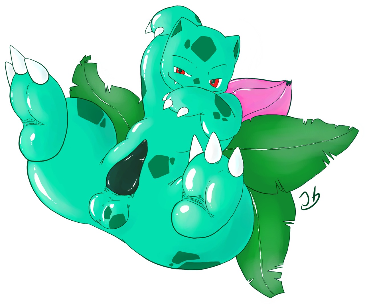 claws color flower ivysaur male male_only nintendo nude penis pok&eacute;mon_(species) pokemon pokemon_(species) pokemon_rgby red_eyes rule34 solo stormdragonblue straight_hair tagme