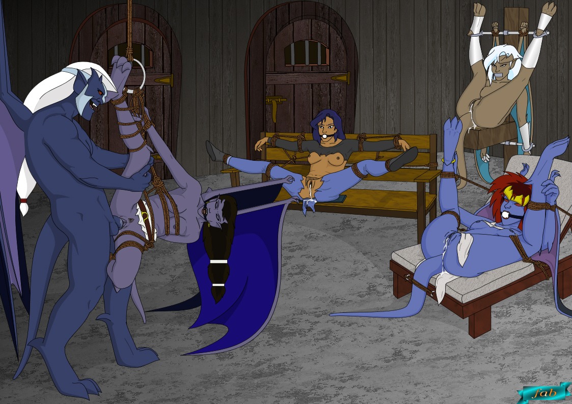1boy 4girls after_rape angela_(gargoyles) arms_behind_back ball_gag bench blue-skinned_female blue-skinned_male blue_skin bondage brown-skinned_female brown_skin chair cum cum_in_pussy dark-skinned_female dark_skin daughter delilah_(gargoyles) demona disney dungeon elisa_maza fab3716 female femsub gag gagged gargoyles humansub male maledom mature mature_female mature_male mother mother_and_daughter multiple_females multiple_girls multiple_subs nipples nude nude_female nude_male purple-skinned_female purple_skin pussy rape restrained rope_bondage rule34 spread_legs stationary_restraints suspension suspension_bondage tail thailog tied_to_bench tied_to_chair torn_clothes torn_pants vaginal_penetration wings