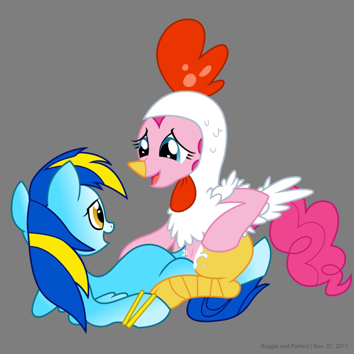 animal_costume boggle chicken_costume cum earth_pony equine feral friendship_is_magic futanari general_mumble horse intersex lying my_little_pony on_back penis pinkie_pie_(mlp) playing pony pussy rule34 smooth_skin vaginal