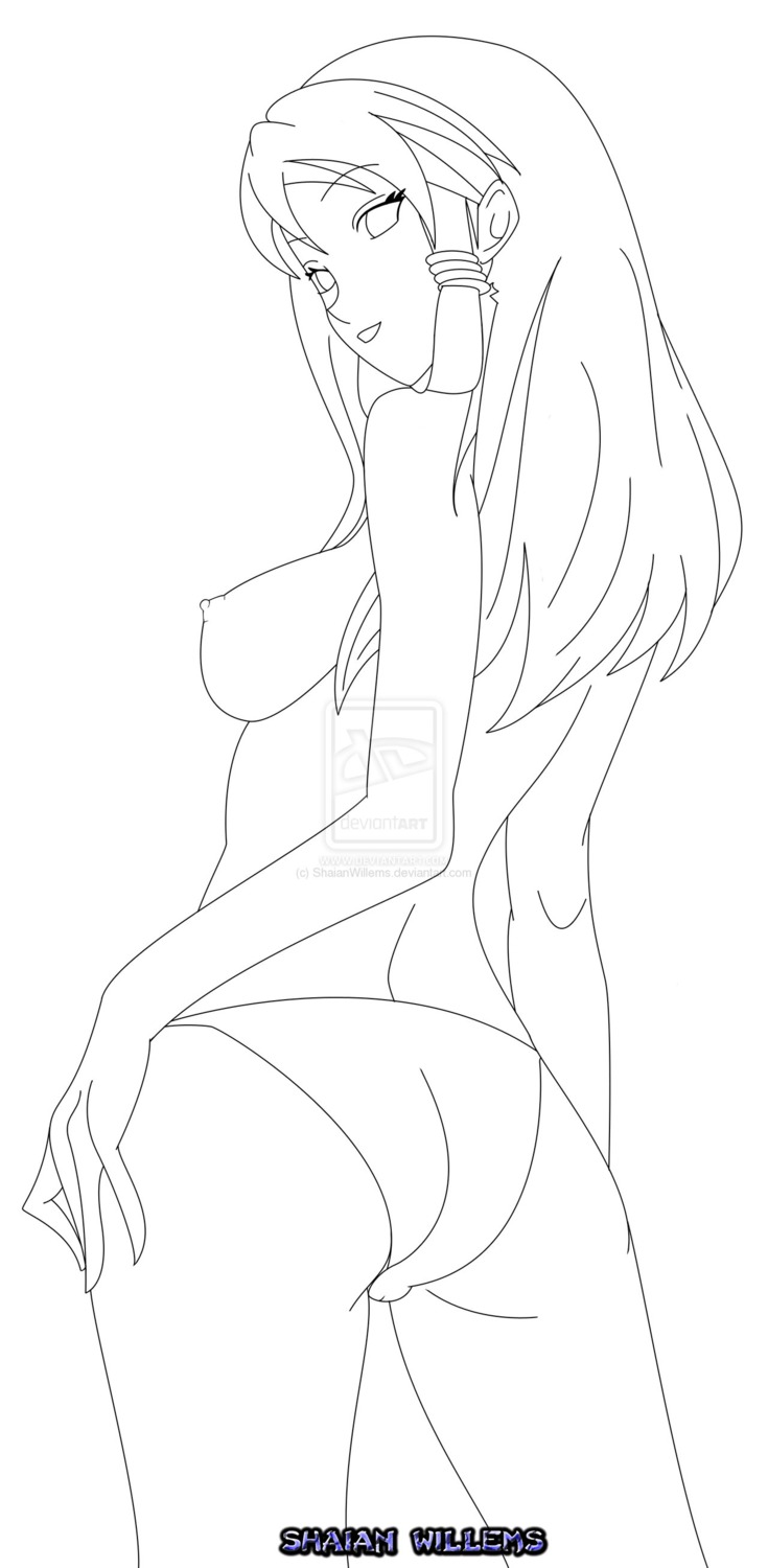 1girls dead_or_alive female female_only kokoro_(doa) monochrome rule34 shaianwillems solo tagme