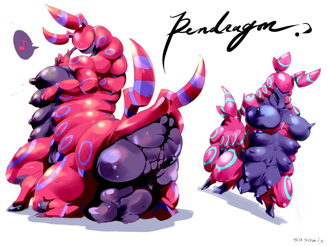 arthropod big_breasts boobipede breast_creature breasts e621 female generation_5_pokemon multi_breast myriapod nintendo non-mammal_breasts pokemon pokemon_(species) pokemon_taur sasamix scolipede solo taur taurified