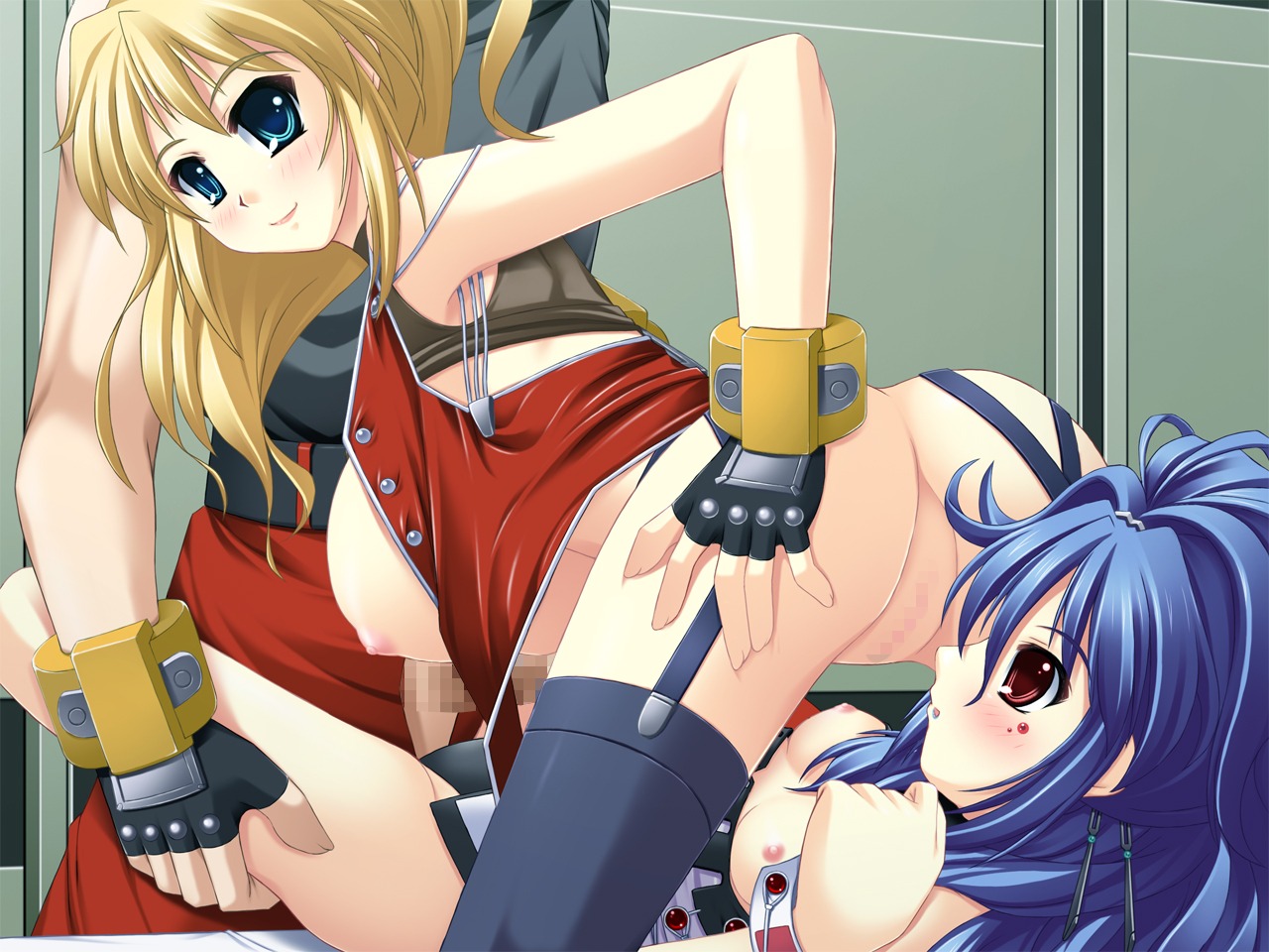 alfimi censored excellen_browning female kyosuke_nanbu marking_below_eyes rule34 super_robot_wars tagme