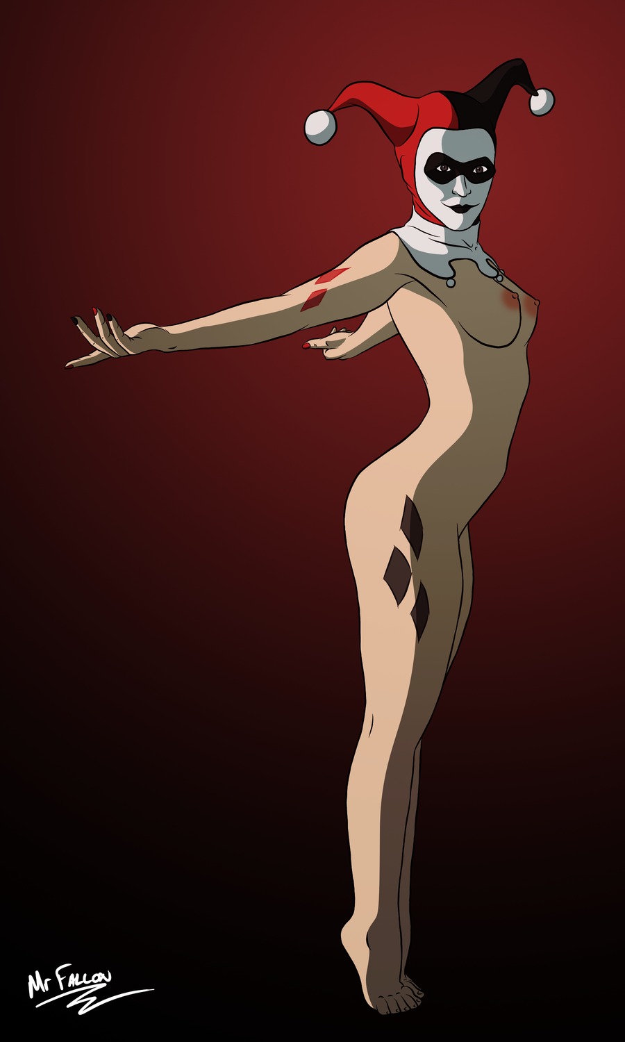 batman_(series) dc dc_comics female female_only harley_quinn harley_quinn_(classic) human rule34 solo tagme