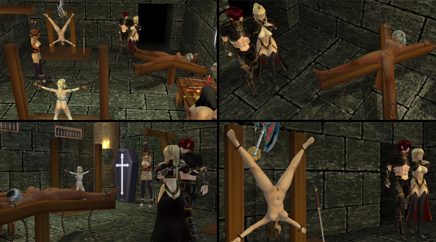 3d bad_end blood breasts female gore guro highres katana rule34 torture uncensored weapon