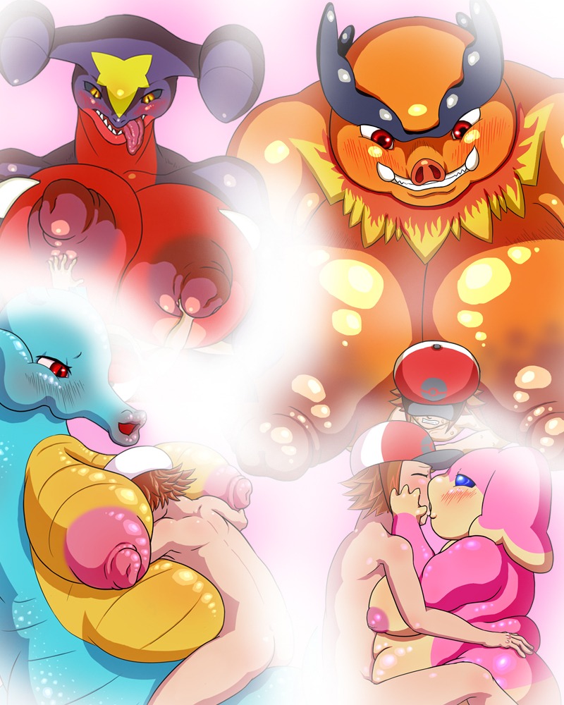 1boy 4girls anthro areolae audino bbw big_breasts black blush breasts chubby dragon emboar fat female furry garchomp gotobeido human interspecies kingdra kissing large_areolae male male_human/female_anthro male_human/female_pokemon multiple_females multiple_girls nintendo nipples nude pok&eacute;mon_(species) pokemon pokemon_(species) pokemon_bw pokemon_dppt pokemon_gsc pokephilia rule34 scalie sex size_difference smile straight