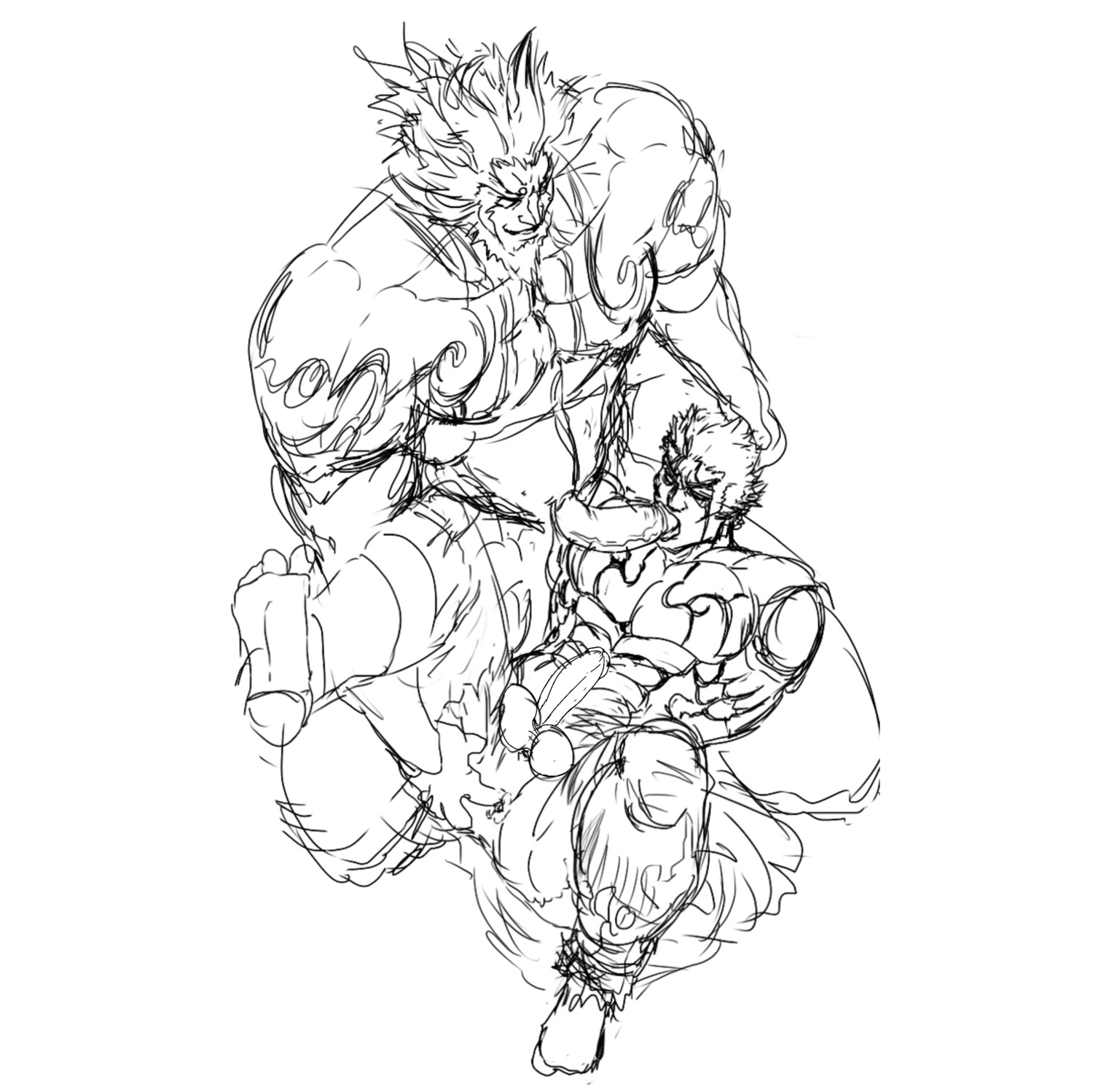 asura's_wrath asura_(asura's_wrath) augus gay male male_only rule34 sketch teacher_and_student yaoi
