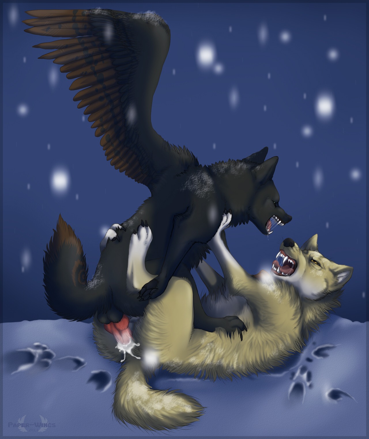 anal anal_penetration bodily_fluids brother_(lore) brothers_(lore) canid canine canis clenched_teeth cum cum_inside duo e621 erection feathered_wings feathers female female_penetrated feral fight forced from_front_position genital_fluids genitals growling hi_res kintari knot lying male male/female male_penetrating male_penetrating_female mammal missionary_position nagi_wolf nude on_back open_mouth outside paper-wings penetration penis rape sex shallow_penetration sibling_(lore) sibling_rivalry snarling snow snowing tail teeth what wings wolf