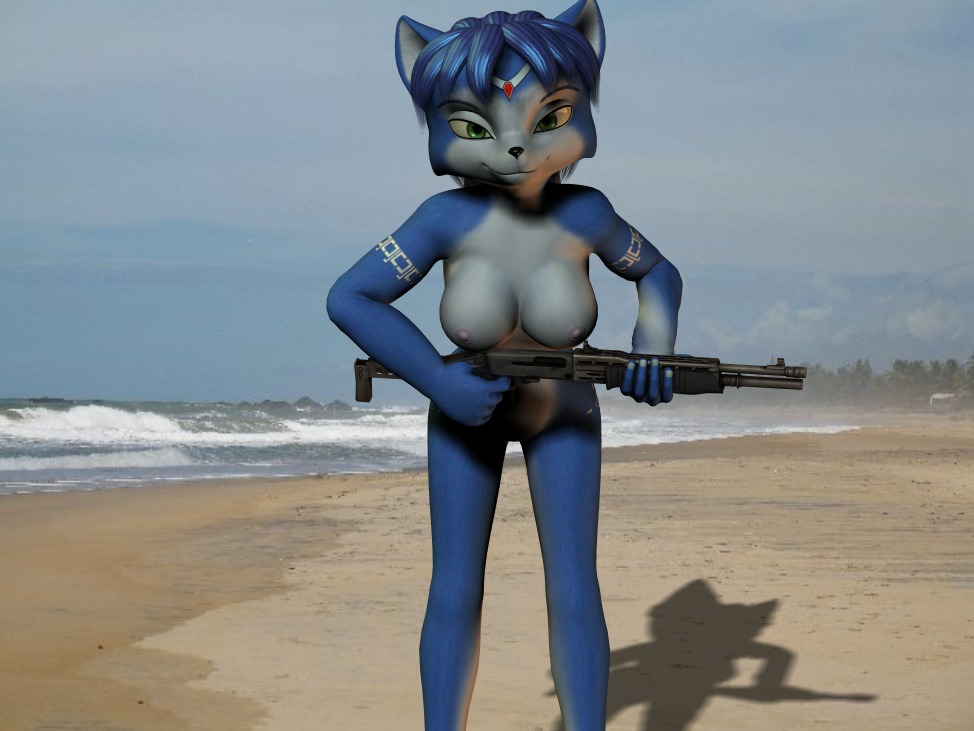 3d anthro color female female_only fox fur furry krystal krystal_(littledragon) rule34 solo star_fox tagme