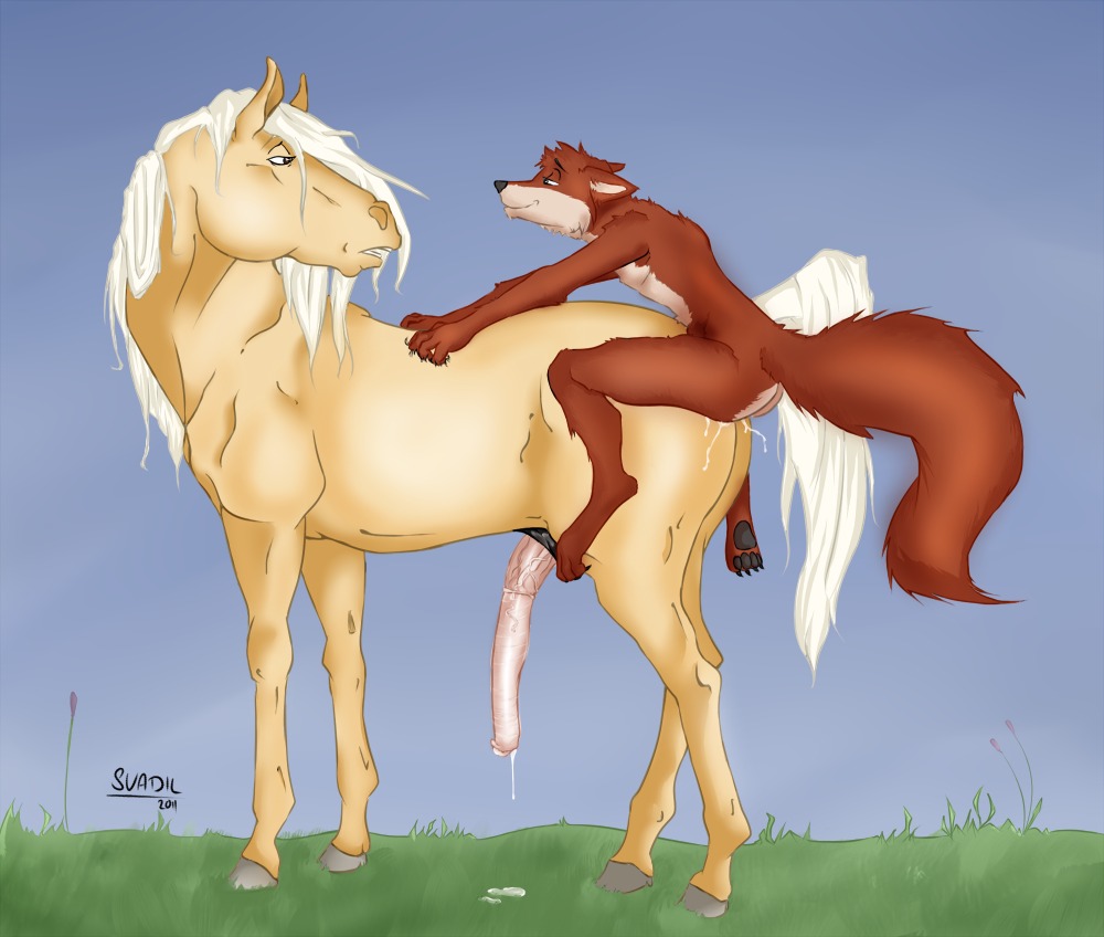 2011 anal anal_penetration animal_genitalia animal_penis anthro anthro_on_feral anthro_penetrating anthro_penetrating_feral awkward bestiality big_penis biped bodily_fluids butt canid canine cum cum_inside cum_on_butt duo e621 equid equine equine_genitalia equine_penis eye_contact feral feral_penetrated flaccid fox from_behind_position genital_fluids genitals grass holding_on horse interspecies larger_feral larger_male larger_penetrated larger_sub looking_at_another looking_back male male/male male_on_feral male_penetrated male_penetrating male_penetrating_male mammal mount/rider_relations orgasm penetration penile penile_penetration penis perching_position plant precum quadruped sex size_difference smaller_anthro smaller_male standing submissive svadil torso_grab