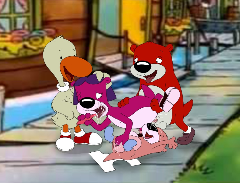 anatid anseriform anthro avian balls bird bisexual black_nose bodily_fluids brown_body brown_fur butter_otter cum digital_media_(artwork) disney duck e621 erection female female/female flick_duck fur genital_fluids genitals group group_sex incest_(lore) interspecies jelly_otter male male/female mammal mizzyam mostly_nude mustelid otter pb_and_j_otter peanut_otter penis purple_body purple_fur red_body red_fur sex vulva young young_anthro