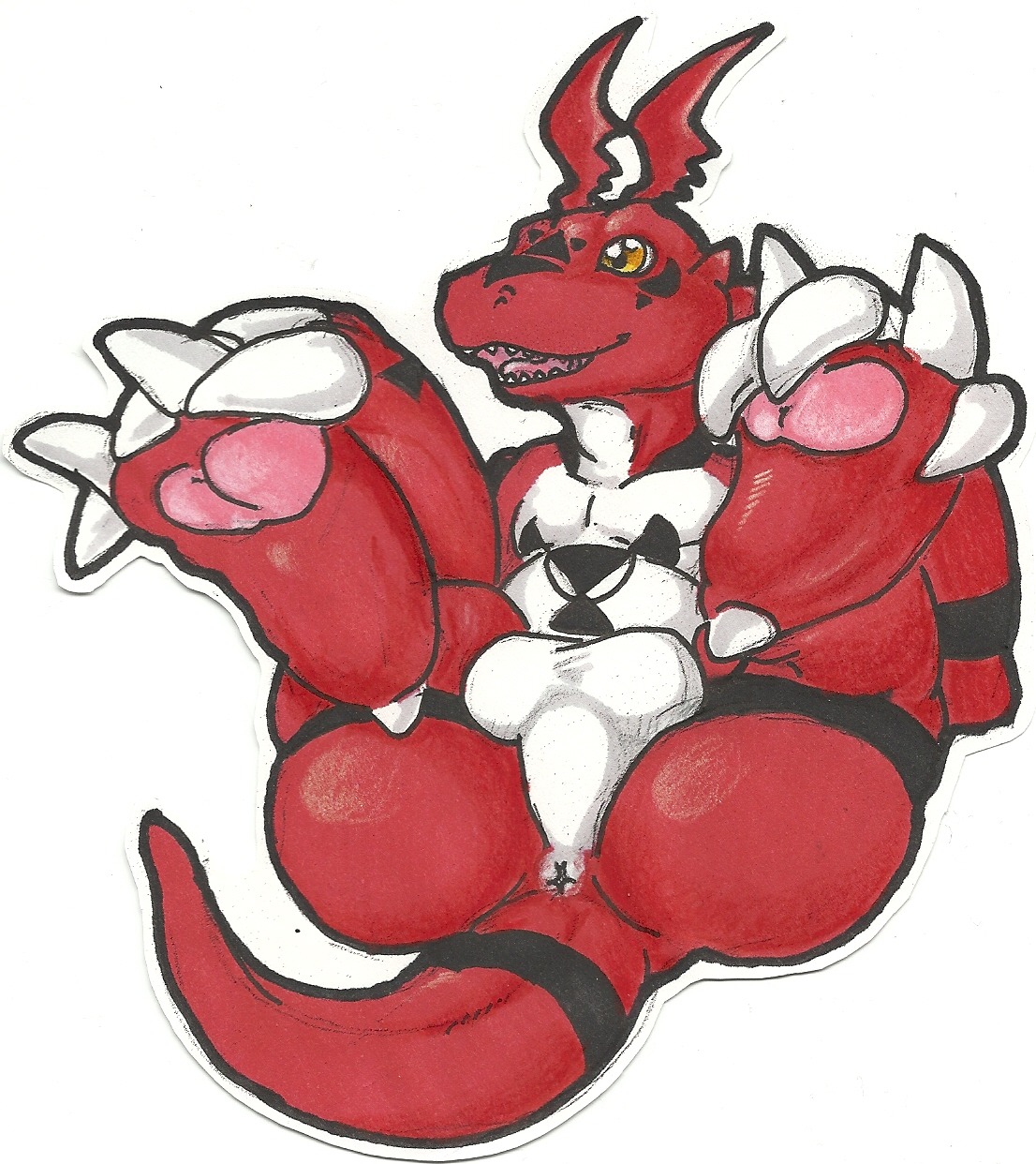 anthro digimon digimon_(species) guilmon male male_only reptile rule34 scalie tagme