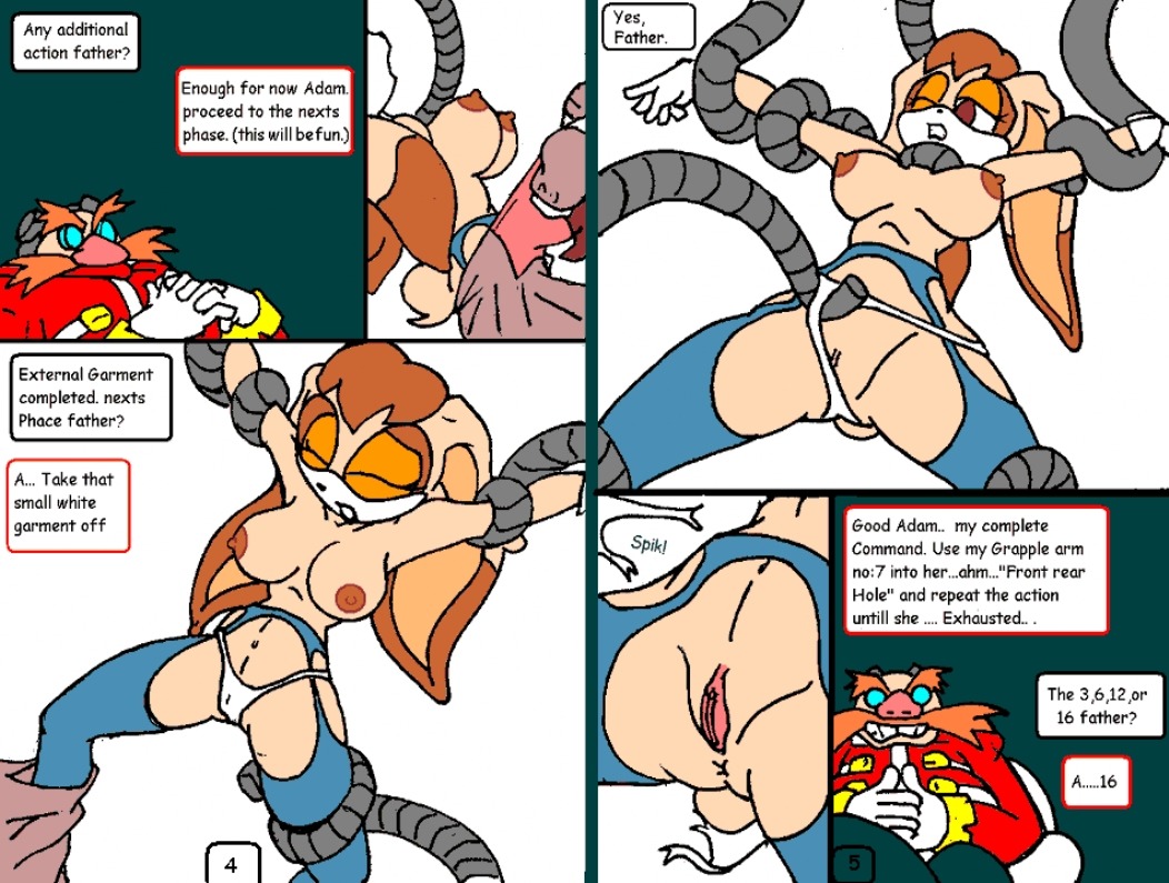 1boy 1girls anthro comic dr._eggman dr_robotnik female fur furry human interspecies male mammal rabbit rule34 sega sonic_(series) sonic_the_hedgehog_(series) tagme terrenslks vanilla_the_rabbit
