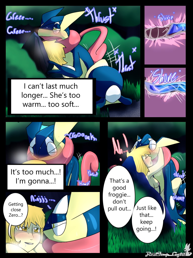 2_toes 3:4 amphibian animal_noises anthro anthro_penetrating anthro_penetrating_human bald blonde_hair blue_body blue_penis blue_skin blush bodily_fluids breasts brown_eyes cherry_the_trainer_(redimplight) comic croaking digital_media_(artwork) don't_pull_out duo e621 ellipsis english_text erection exclamation_point eyelashes eyes_closed feet female female_on_anthro female_penetrated generation_6_pokemon genital_fluids genitals glistening grass greninja hair human human_on_anthro human_penetrated inner_monologue internal interspecies light_body light_skin looking_up male male/female male_on_human male_penetrating male_penetrating_female mammal membrane_(anatomy) moan narrowed_eyes night nintendo nipples open_mouth outside penetration penile penile_penetration penis penis_in_vagina plant pokemon pokemon_(species) pokemon_speak pokephilia raised_arm redimplight rock sex shadow short_hair shrub side_boob sitting squint stare sweat tan_eyes teeth text thinking thrusting thrusting_sound_effect toes tongue tongue_out tree vaginal vaginal_fluids vaginal_penetration vulva webbed_feet webbed_hands yellow_eyes zero_(redimplight)