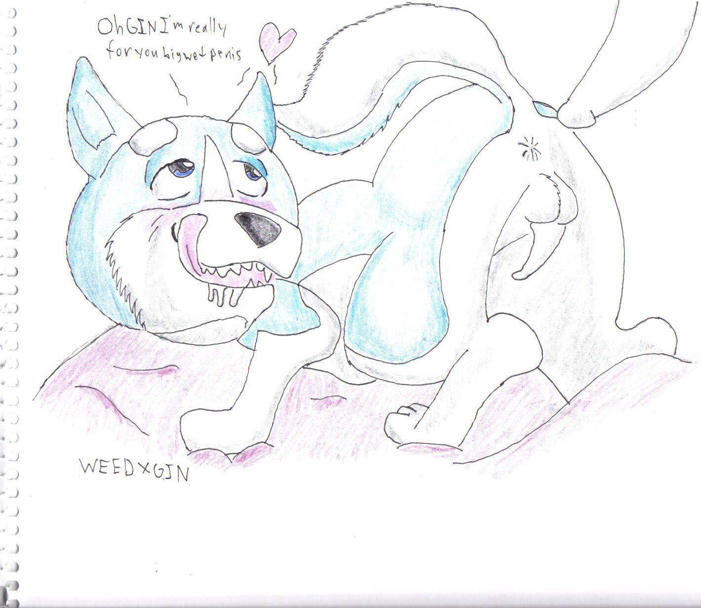 animal_genitalia canine cub feral ginga_(series) male male_cub male_only rule34 weed_(ginga)
