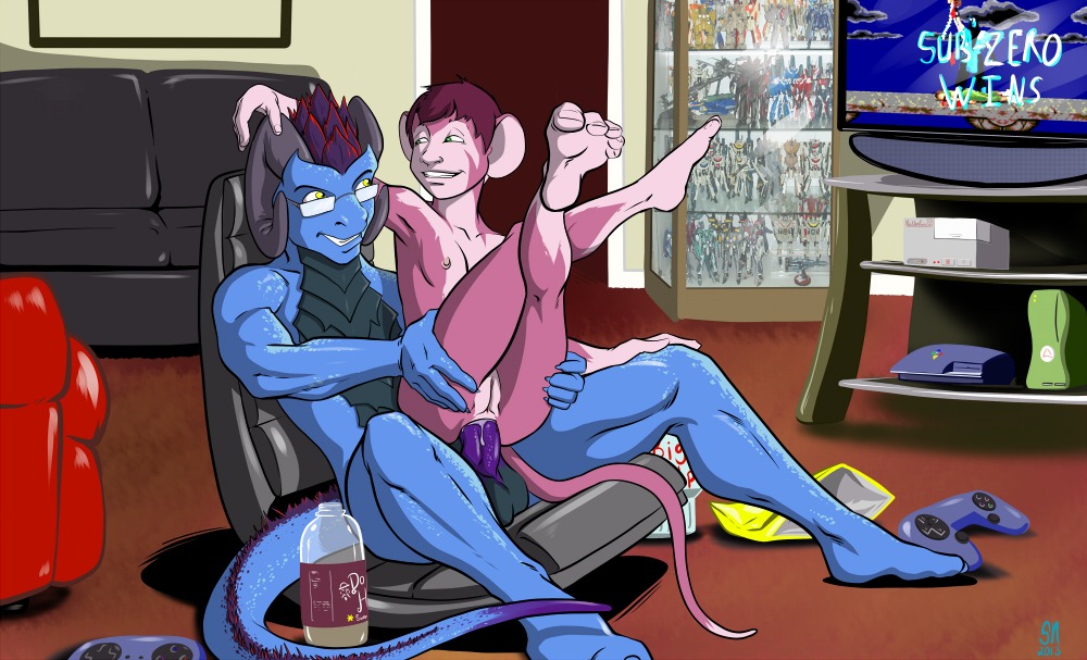 5_toes anal anal_penetration andromorph andromorph/male andromorph_penetrated anthro anthro_on_anthro anthro_penetrated anthro_penetrating anthro_penetrating_anthro arm_on_head balls barefoot bent_arm bent_legs bottle container controller crossed_legs display_case dragon duo e621 electronics erection extended_arm extended_legs feet female fur furniture game_console game_controller game_screen genitals grabbing_both_legs grabbing_both_thighs grabbing_raised_legs hands_on_legs hands_on_thighs hindpaw horn intersex intersex/male intersex_penetrated leg_over_knee legs_up male male_penetrating male_penetrating_andromorph male_penetrating_intersex mammal microsoft mortal_kombat mouse murid murine mythological_creature mythological_scalie mythology nude paws pecs penetration penile penile_penetration penis penis_in_ass pink_body pink_fur planted_legs plastic plastic_bottle plastic_container playstation playstation_3 playstation_console pounding_ass ps3_console reclining rodent scalie sex sex_while_gaming shane_nelson shayla_the_pink_mouse sofa sony_corporation sony_interactive_entertainment tail television throne_position thrusting toes vulva xbox xbox_360 xbox_console xbox_game_studios