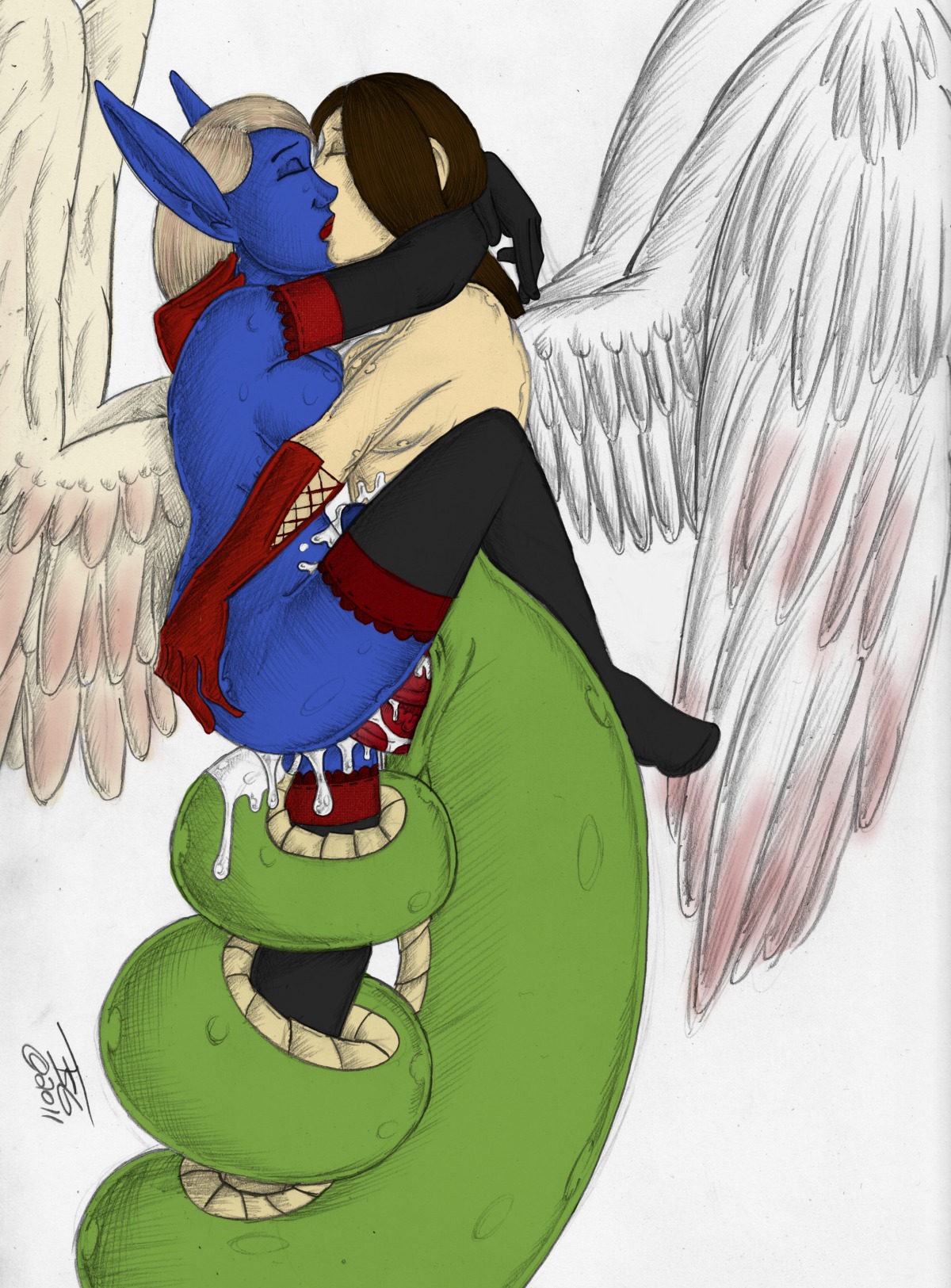 2011 2_penises absurd_res angel angel_humanoid apode armwear biped black_armwear black_clothing black_elbow_gloves black_eyebrows black_gloves black_handwear black_legwear black_stockings black_thigh_highs blue_body blue_breasts blue_ears blue_nose blue_skin bodily_fluids breasts brown_hair clothing countershading cum double_penetration double_vaginal draconcopode duo e621 elbow_gloves elf erection eyebrows eyes_closed feathered_wings feathers genital_fluids genitals gloves green_body green_scales grymmbadger gynomorph gynomorph/herm gynomorph_penetrating gynomorph_penetrating_herm gynomorph_penetrating_intersex hair handwear herm herm_penetrated hi_res humanoid humanoid_ears humanoid_nose humanoid_penetrated humanoid_pointy_ears intersex intersex/intersex intersex_penetrated intersex_penetrating intersex_penetrating_herm intersex_penetrating_intersex iona_itova kissing lamia latex legless legwear lidded_eyes light_body light_skin monotone_body monotone_breasts monotone_clothing monotone_gloves monotone_hair monotone_handwear monotone_skin monotone_wings multi_genitalia multi_penis multicolored_armwear multicolored_body multicolored_clothing multicolored_elbow_gloves multicolored_gloves multicolored_handwear multicolored_legwear multicolored_scales multicolored_stockings multicolored_thigh_highs penetration penile penile_penetration penis penis_in_vagina pointy_ears red_armwear red_clothing red_elbow_gloves red_gloves red_handwear red_legwear red_penis red_stockings red_thigh_highs reptile scales scalie serpente_itova serpentine sex side_view signature sketch snake split_form stockings sweat tan_body tan_breasts tan_countershading tan_ears tan_hair tan_scales tan_skin tan_wings thigh_highs two_tone_armwear two_tone_body two_tone_clothing two_tone_elbow_gloves two_tone_gloves two_tone_handwear two_tone_legwear two_tone_scales two_tone_stockings two_tone_thigh_highs vaginal vaginal_penetration white_wings winged_humanoid wings year