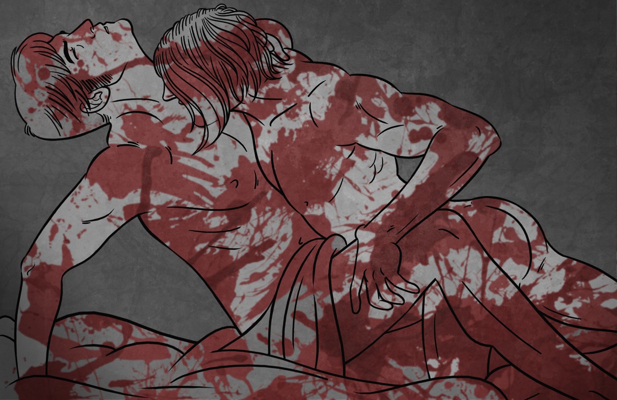 2boys bill_compton blood covered_in_blood eric_northman gay in_bed light_skin male male/male muscular muscular_male naked naked_male nude nude_male rule34 tagme true_blood vampire yaoi