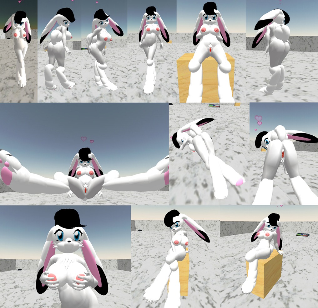 1girls 3d animal_ears black_hair bokko breasts bunny_ears bunny_tail chest_tuft female fur furry kemono lagomorph mammal nipples osamu_tezuka rabbit rule34 short_hair tagme tail the_amazing_3 white_fur