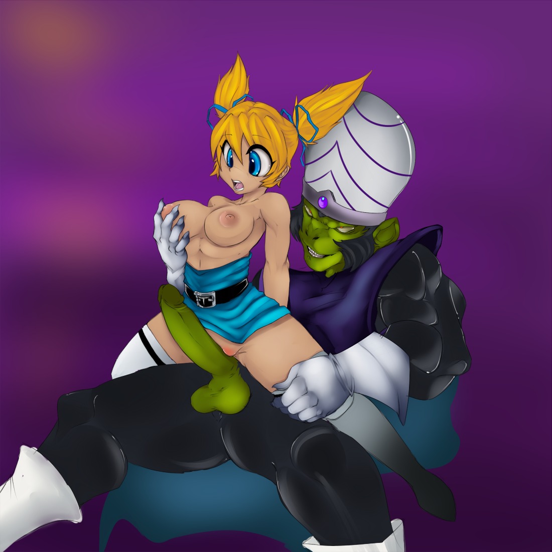 1:1 2011 angelbreed anthro ape balls belt big_breasts black_hair blonde_hair blue_eyes boots breasts bubbles_(powerpuff_girls) cartoon_network chimpanzee clothed clothing duo e621 erection female footwear forced genitals gloves green_body green_penis hair handwear haplorhine hat headgear headwear human human_on_anthro interspecies male mammal mojo_jojo muscular nipples nude open_mouth pan_(genus) penis pigtails powerpuff_girls primate rape red_eyes sex shoes teeth topless vulva