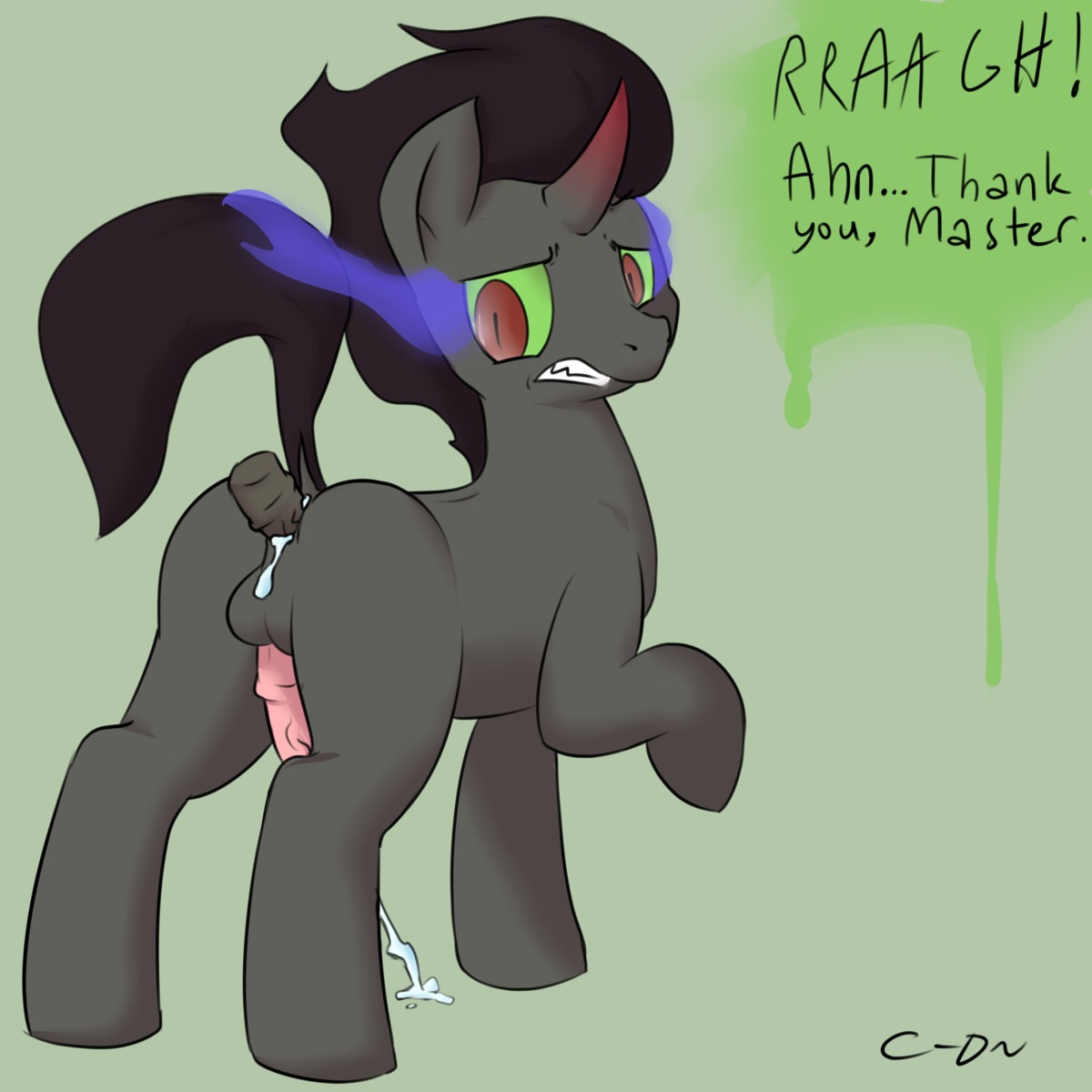 1:1 anal anal_orgasm anal_penetration animal_genitalia animal_penis anus atrolux backsack balls black_hair bodily_fluids butt conditional_dnp cum cum_inside cum_on_balls cum_while_penetrated cumshot dialogue digital_media_(artwork) disembodied_penis duo e621 ejaculation english_text equid equine equine_genitalia equine_penis erection eye_mist fangs feral feral_penetrated friendship_is_magic fur genital_fluids genitals green_eyes grey_body grey_fur hair hands-free hasbro hi_res horn king_sombra_(mlp) looking_back male male/male male_penetrated male_penetrating male_penetrating_male mammal my_little_pony mythological_creature mythological_equine mythology nude orgasm penetration penile penile_penetration penis penis_in_ass raised_tail red_eyes sex simple_background smoking_eyes tail teeth text unicorn