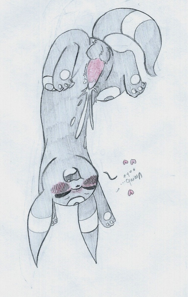 balls bodily_fluids cm cum e621 eeveelution erection feral generation_2_pokemon genital_fluids genitals heart_symbol male monochrome nintendo nude open_mouth penis pokemon pokemon_(species) solo umbreon upside_down