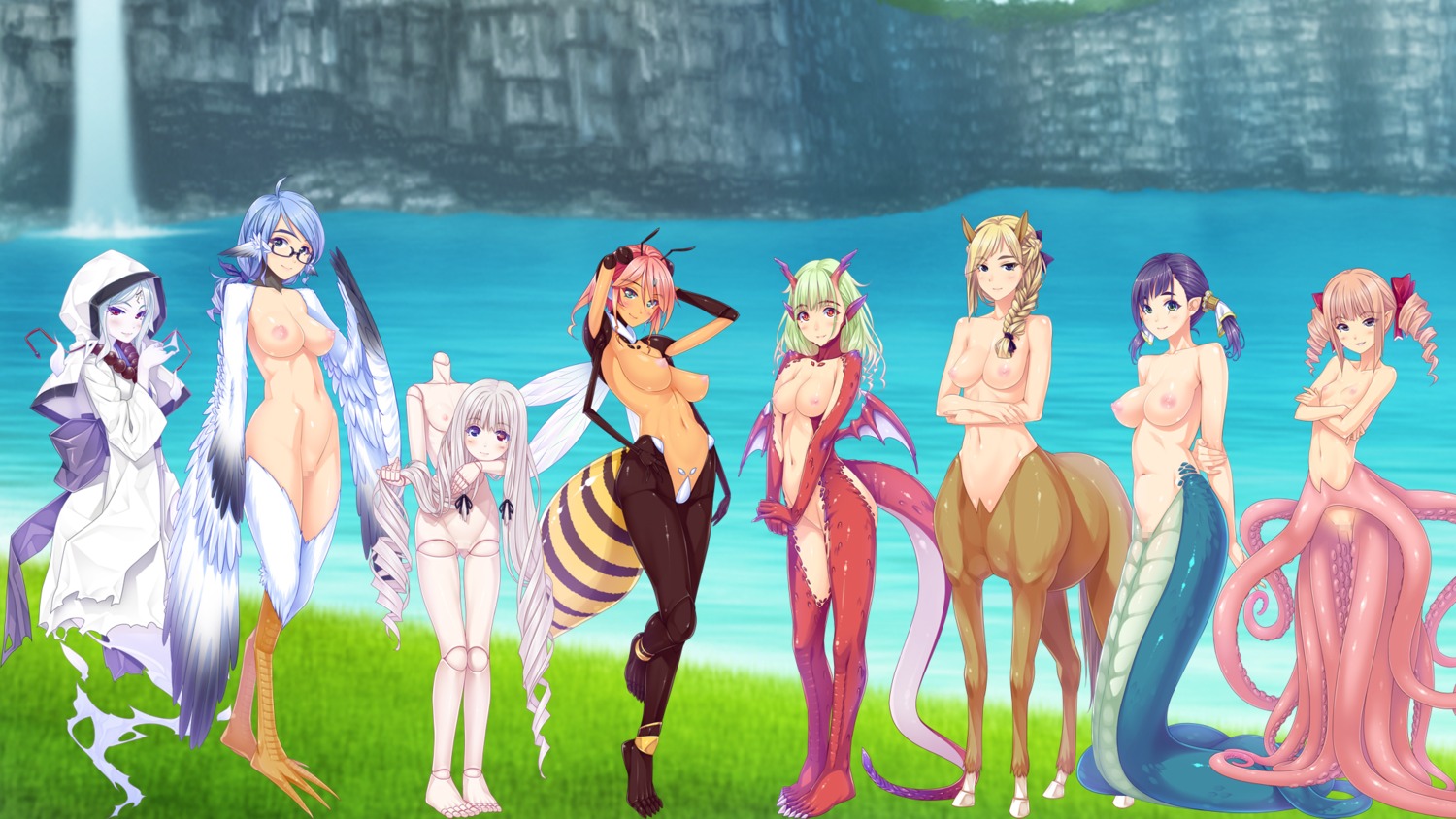 16:9 animal_humanoid animate_inanimate apode aquatic aquatic_humanoid arthropod arthropod_humanoid avian avian_humanoid bee bee_humanoid big_breasts blonde_hair blue_hair breasts cecaelia censored centaur cephalopod cephalopod_humanoid claws coleoid detachable detachable_head detachable_parts doll draconcopode dragon dragon_humanoid e621 equid equid_taur european_mythology eyewear feathered_wings feathers female genitals ghost glasses greek_mythology group hair harpy headless heterochromia hi_res hooves horn humanoid humanoid_pointy_ears humanoid_taur hymenopteran hymenopteran_humanoid insect insect_humanoid insect_wings lamia legless living_doll long_tail mammal mammal_taur mannequin merfolk mollusk mollusk_humanoid monster_girl_(genre) mosaic_censorship mythological_avian mythological_creature mythological_scalie mythology nipples non-mammal_nipples octopodiform pink_hair pointy_ears purple_hair reptile scales scalie sei_monmusu_gakuen serpentine small_waist snake spirit split_form tail taur tentacle_creature tentacles thick_tail vanadis vulva white_hair widescreen wings