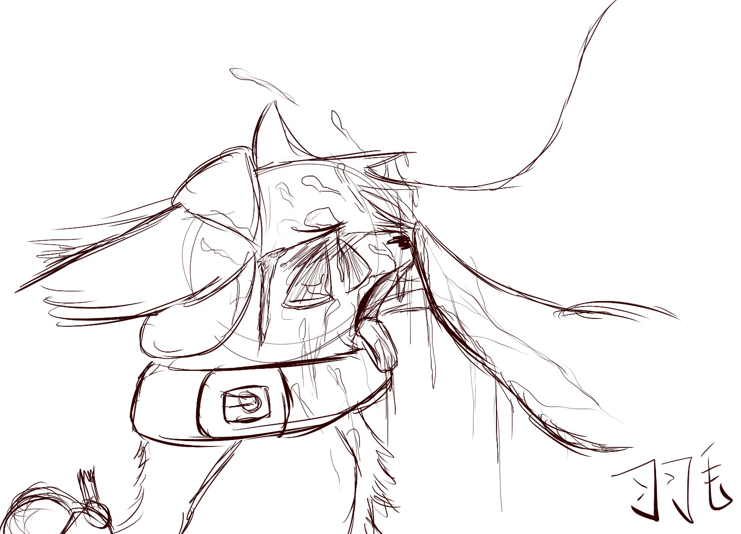 ambiguous_gender bodily_fluids bound collar cum cum_on_face duo e621 erection eyes_closed feathers_(artist) forced forced_oral furret generation_2_pokemon genital_fluids genitals hands_behind_back hands_tied head_grab male monochrome nintendo open_mouth oral penis pokemon pokemon_(species) sex sketch