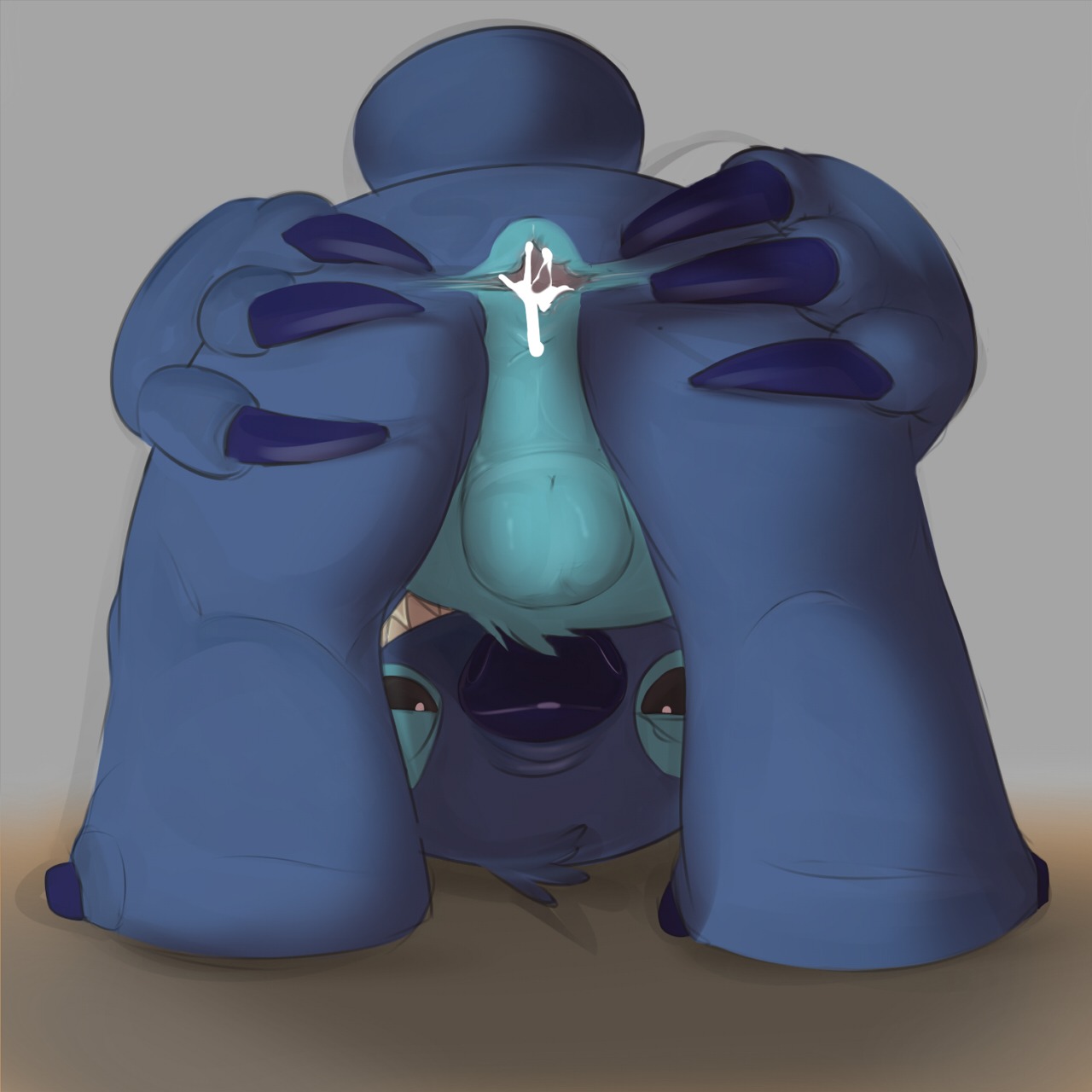 1:1 2013 after_sex alien anus backsack balls black_eyes blue_body blue_claws blue_fur bodily_fluids butt chest_tuft claws clenched_teeth cum cum_in_ass cum_inside disney e621 experiment_(lilo_and_stitch) feral fur genital_fluids genitals grey_background half-closed_eyes head_tuft hi_res jerseydevil lilo_and_stitch looking_at_viewer looking_back male narrowed_eyes presenting presenting_hindquarters rear_view simple_background small_tail smile solo spread_anus spreading stitch_(lilo_and_stitch) tail teeth tuft