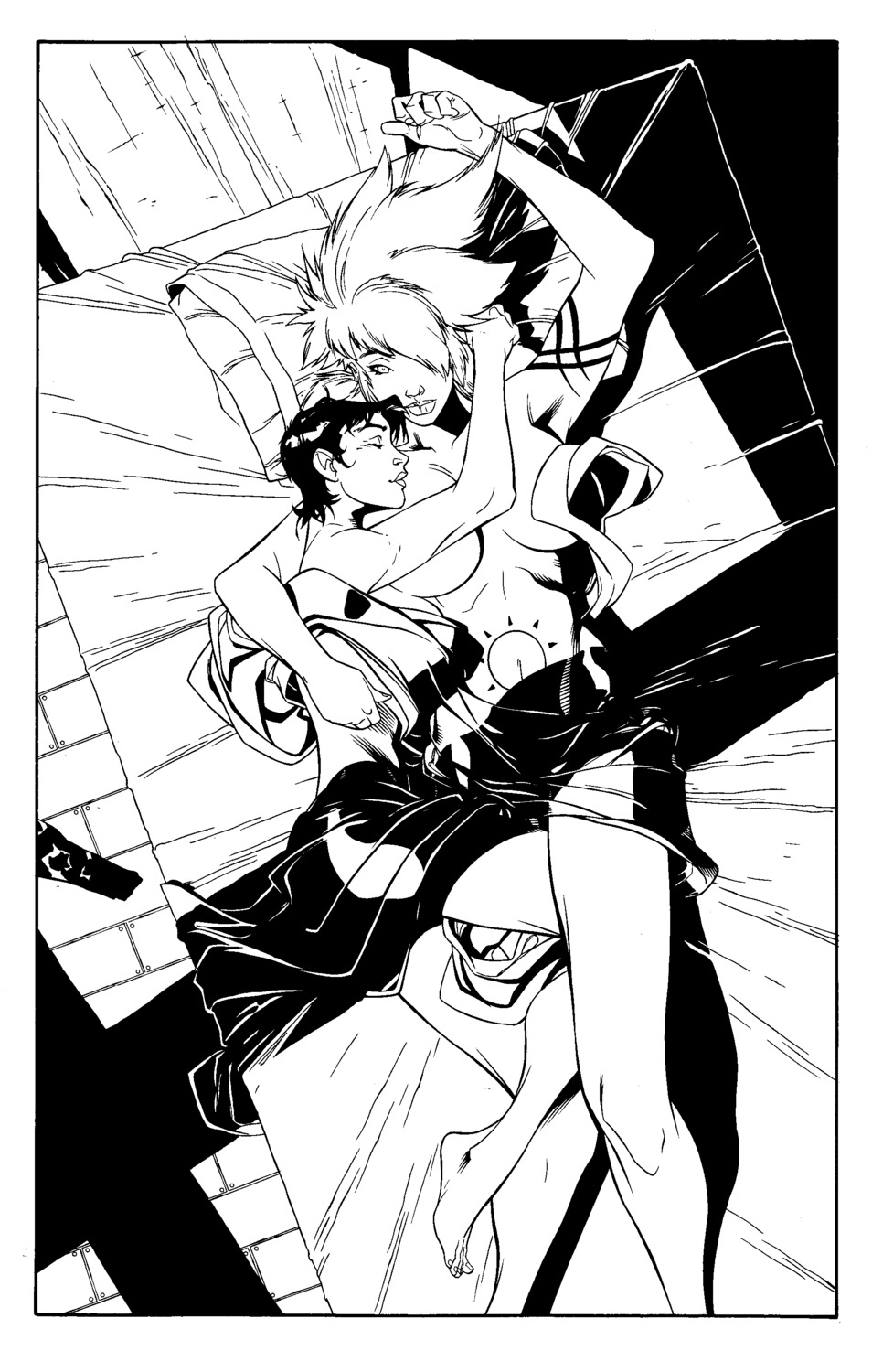 2girls anissa_pierce dc dc_comics female female_only grace_choi multiple_females multiple_girls outsiders rule34 thunder_(black_lightning) yuri