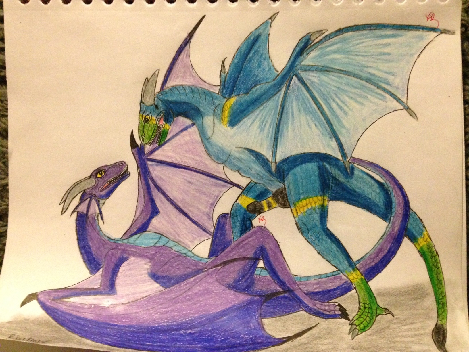 4:3 ambiguous_gender anthro anthro_on_anthro claws colored_pencil_(artwork) dragon duo e621 erection european_mythology eye_contact genitals grandfathered_content hi_res horn imminent_sex knot leaning leaning_forward looking_at_another lying male male/ambiguous membrane_(anatomy) membranous_wings mythological_creature mythological_scalie mythology on_back open_mouth penis scalie semi-anthro spread_wings standing tail tail_coil takhi traditional_media_(artwork) viper_(cdsowden85) western_dragon wing_claws wings wyvern yellow_eyes